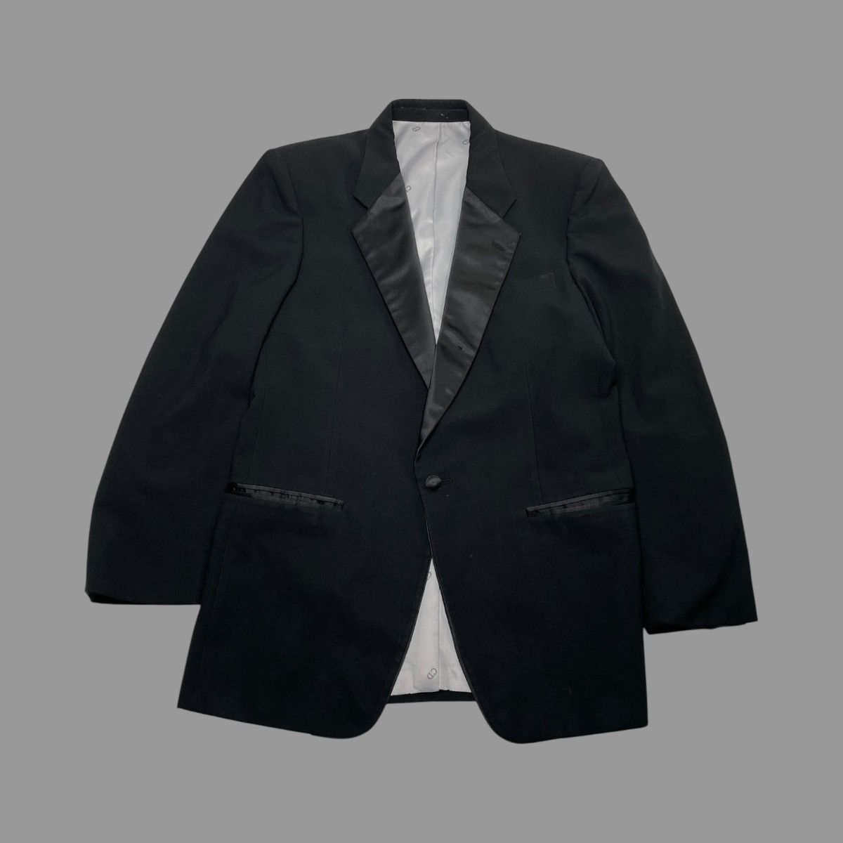 Christian Dior Monsieur Christian Dior monsieur black wool tuxedo blazer jacket Size 38L - 1 Thumbnail
