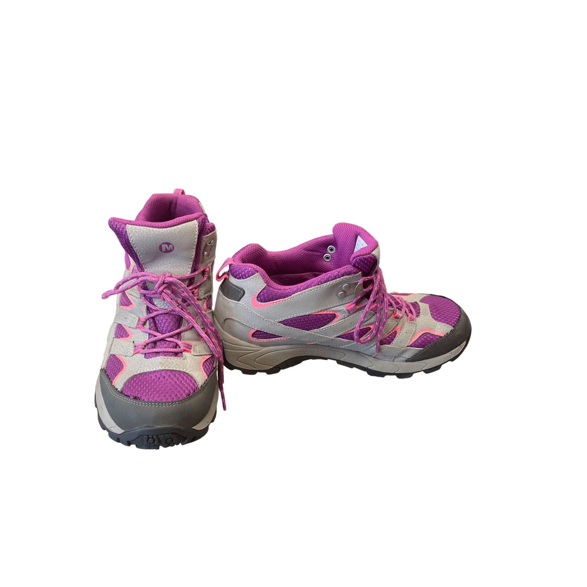 Merrell Merrell Womens gray pink leather waterproof Hiking Shoes Sne Size US 6 / IT 36 - 1 Thumbnail