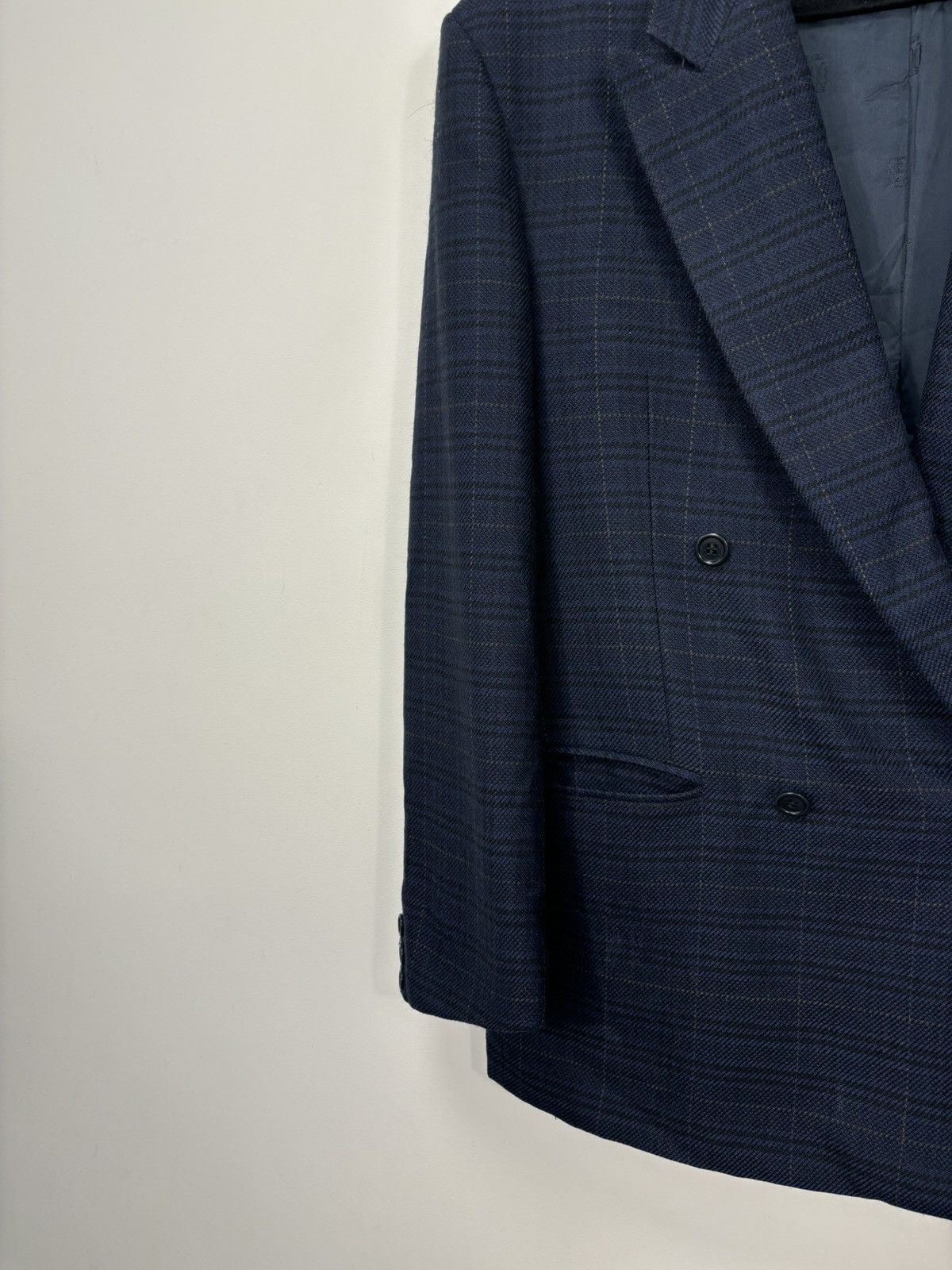 GF Ferre Vintage Gianfranco Ferre 0001 Studio Glen Plaid Wool Blazer Size 46R - 7 Thumbnail