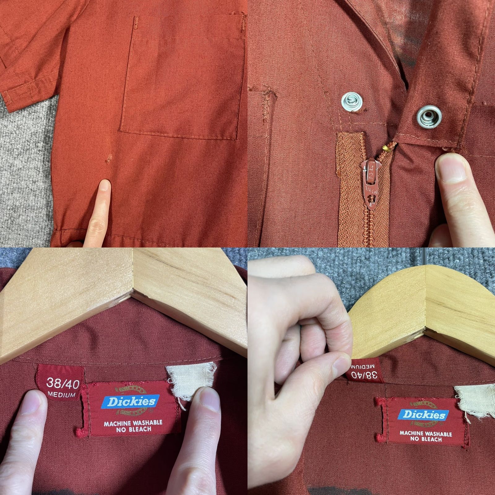 Dickies VINTAGE Dickies Coveralls 70s Muskies Inc Hand Painted Advertising Sign Size M Size US 31 - 9 Thumbnail