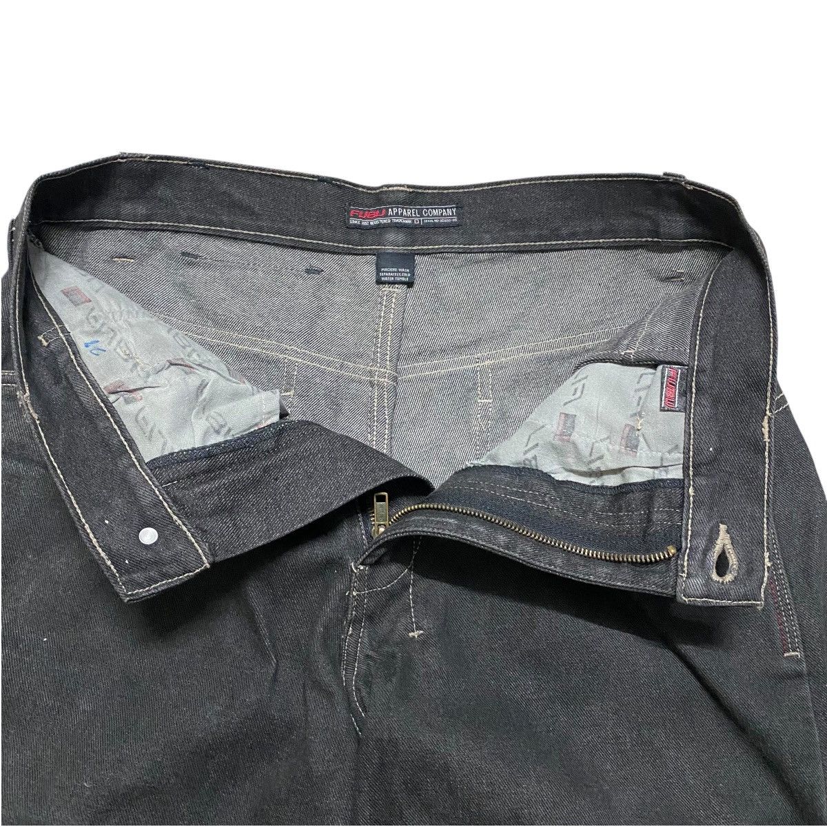 Fubu Vintage Fubu Denim Engineered Baggy Jeans Black Size US 33 - 17 Thumbnail