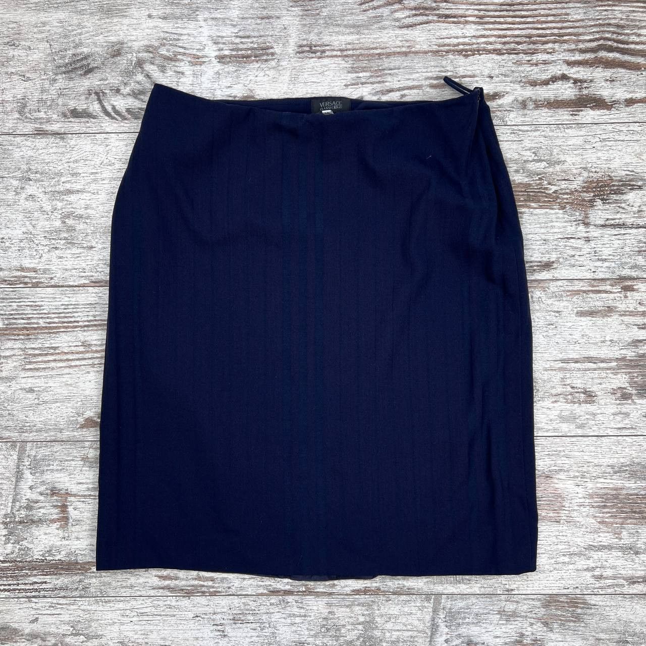 Versace Vintage Versace Navy Striped Skirt Suit Set Professional Size XL / US 12-14 / IT 48-50 - 6 Thumbnail