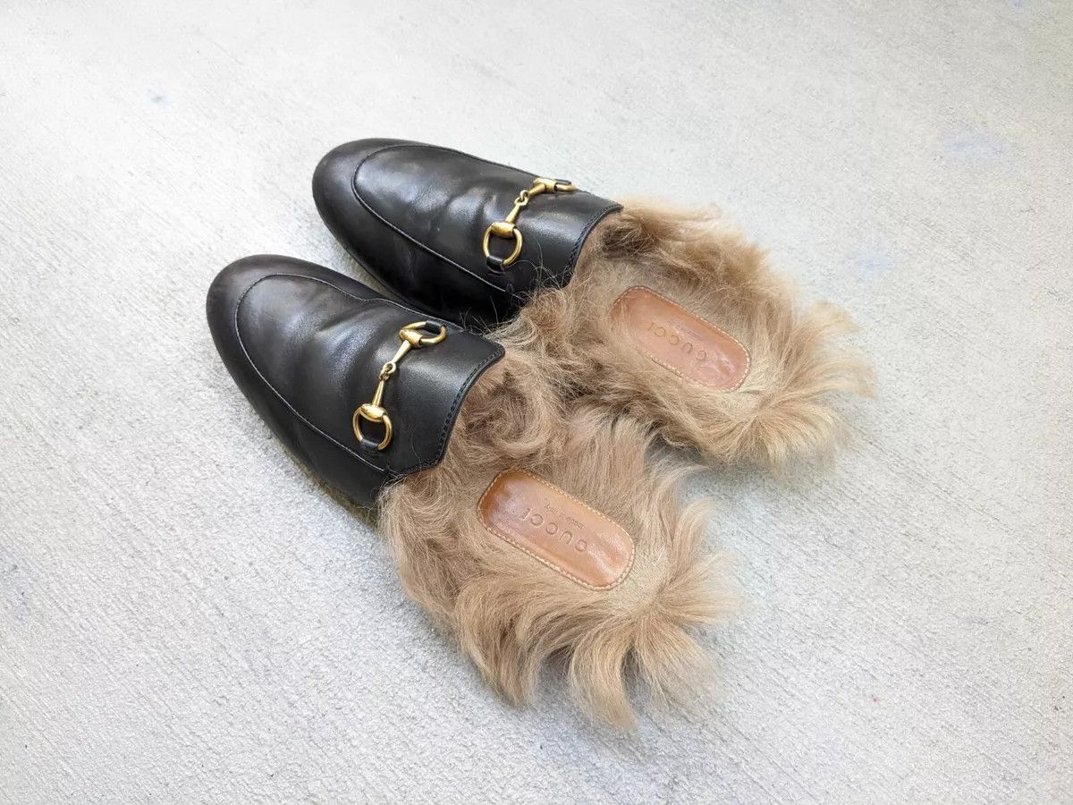 Gucci Gucci Princetown Horsebit Loafers Black 6 36 Leather Fur Size US 6 / IT 36 - 14 Thumbnail