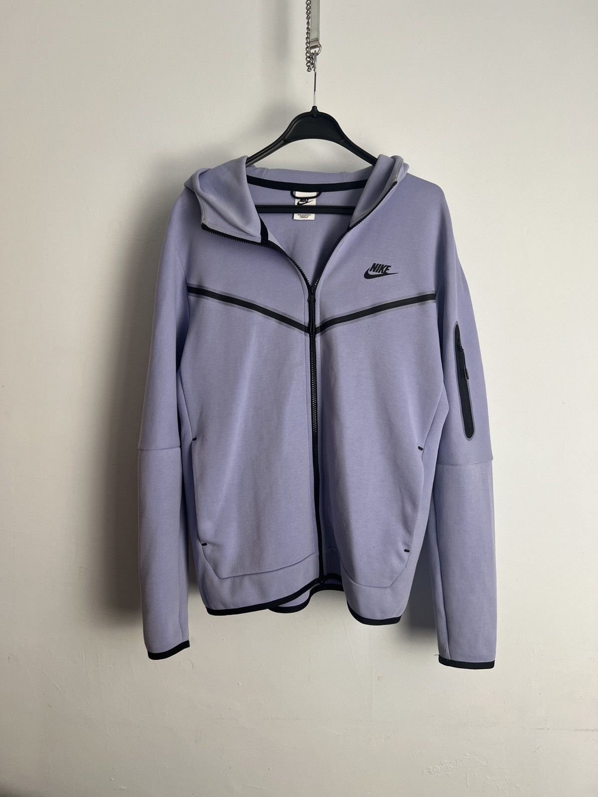 Men's Nike Tech Fleece Full Zip Hoodie Navy Blue Size Medium