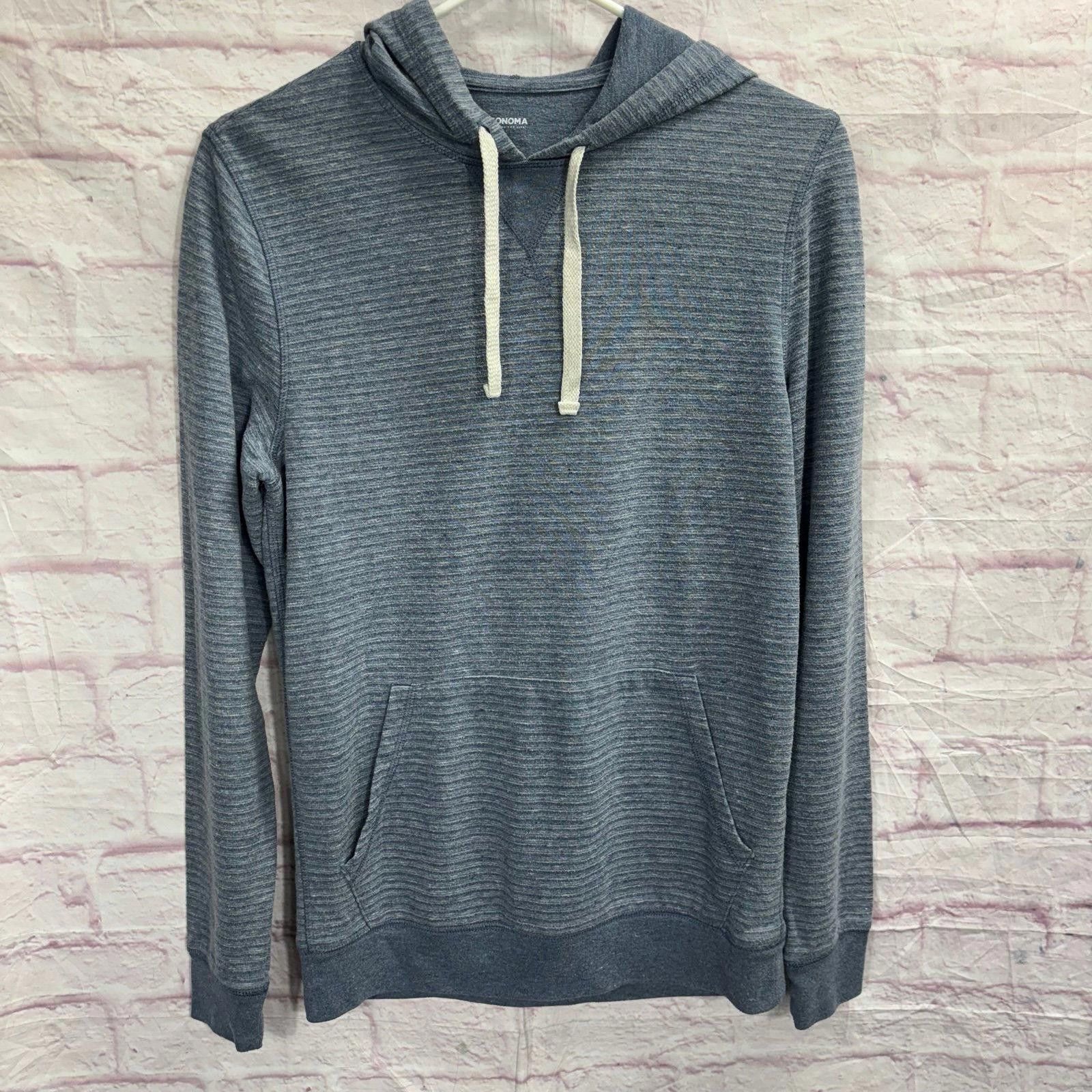 Sonoma Sonoma Men's Small Striped Hoodie Sweatshirt Size US S / EU 44-46 / 1 - 1 Thumbnail