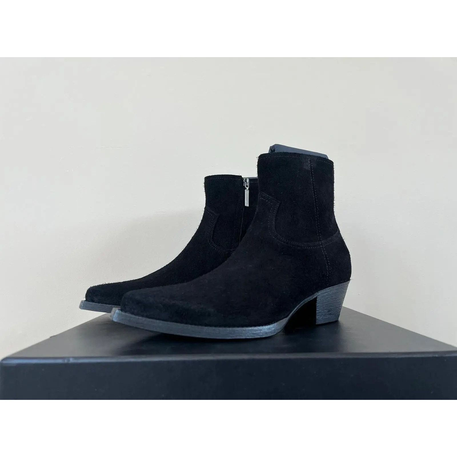 Saint Laurent Paris o1rshd1 Lukas 40 Boots in Crosta Wool in Black Size US 11 / EU 44 - 3 Thumbnail
