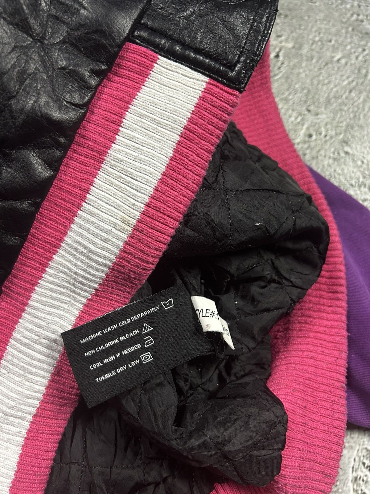 Marc Buchanan Pelle Pelle leather jacket black pink purple big logo Y2K Size US XL / EU 56 / 4 - 7 Thumbnail