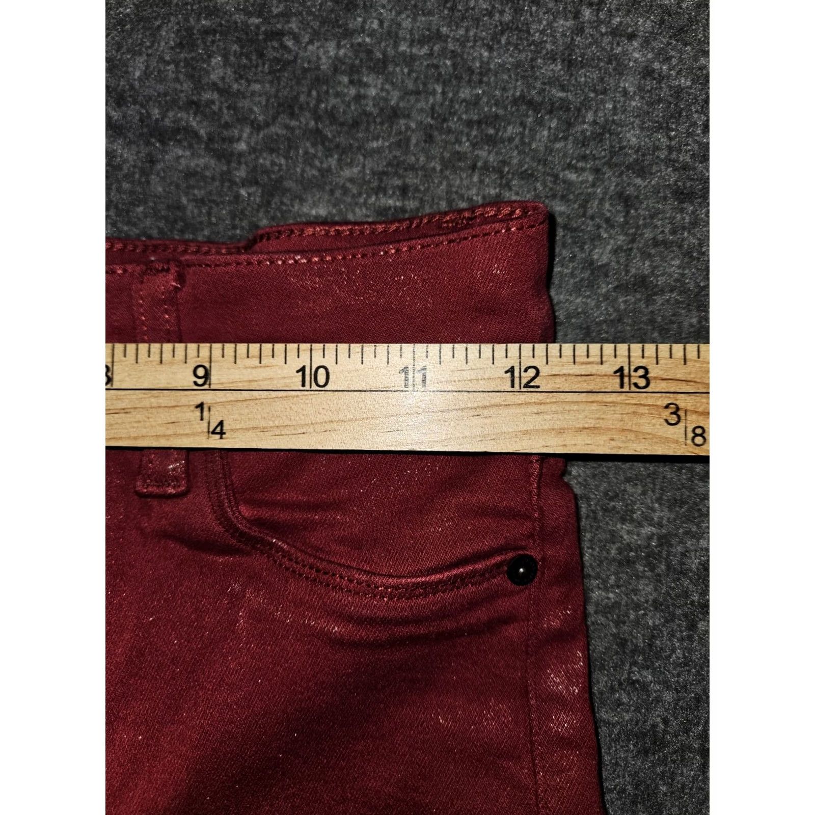 Hudson Hudson Nico Super Skinny Jeans Juniors Low Rise Red Stretch City Casual Womens Size 42" / US 20 - 4 Thumbnail
