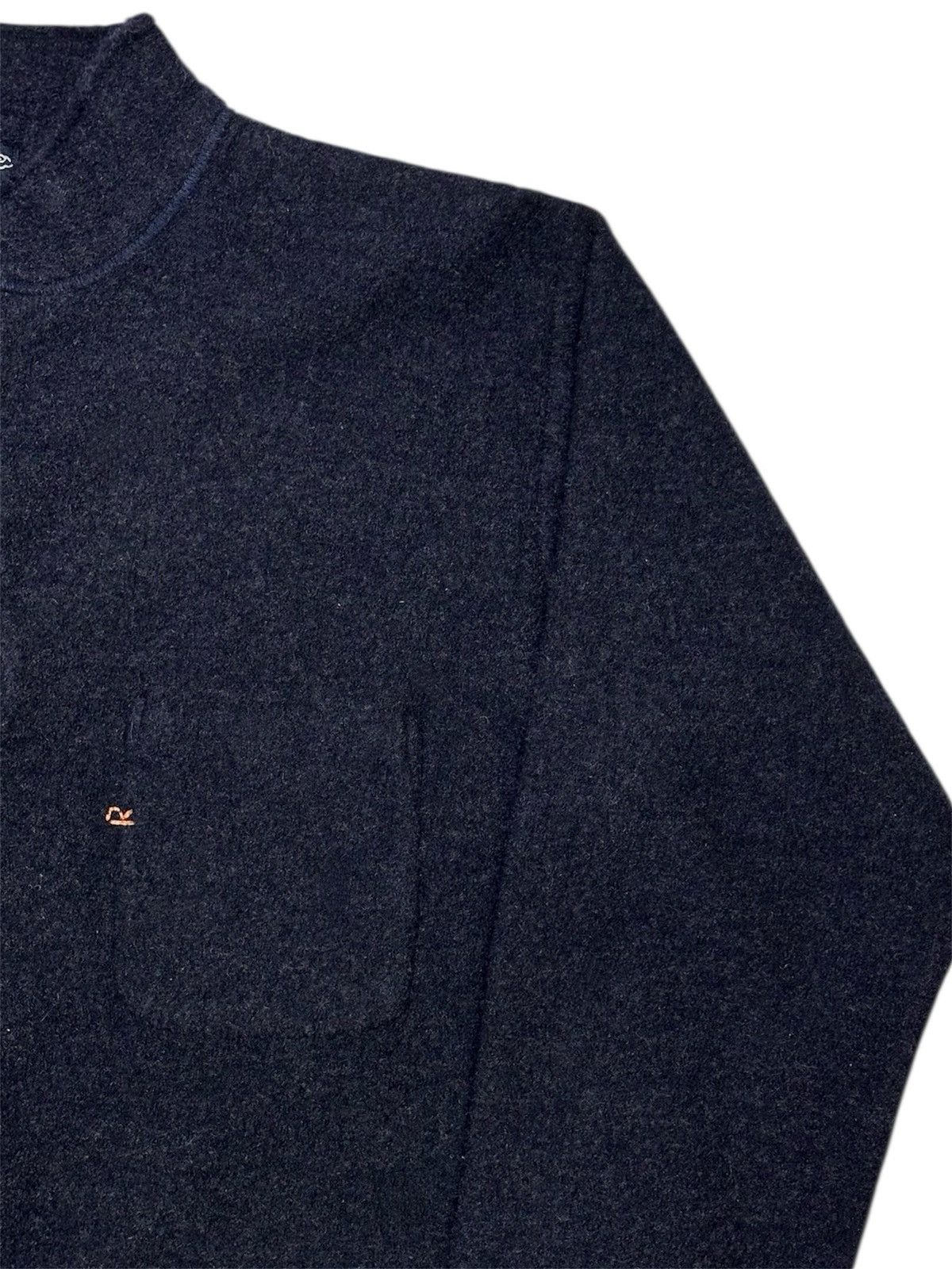 45rpm 2010s 45RPM DARK INDIGO DYED WOOD BUTTONS WOOL SWEATER Size US M / EU 48-50 / 2 - 4 Thumbnail