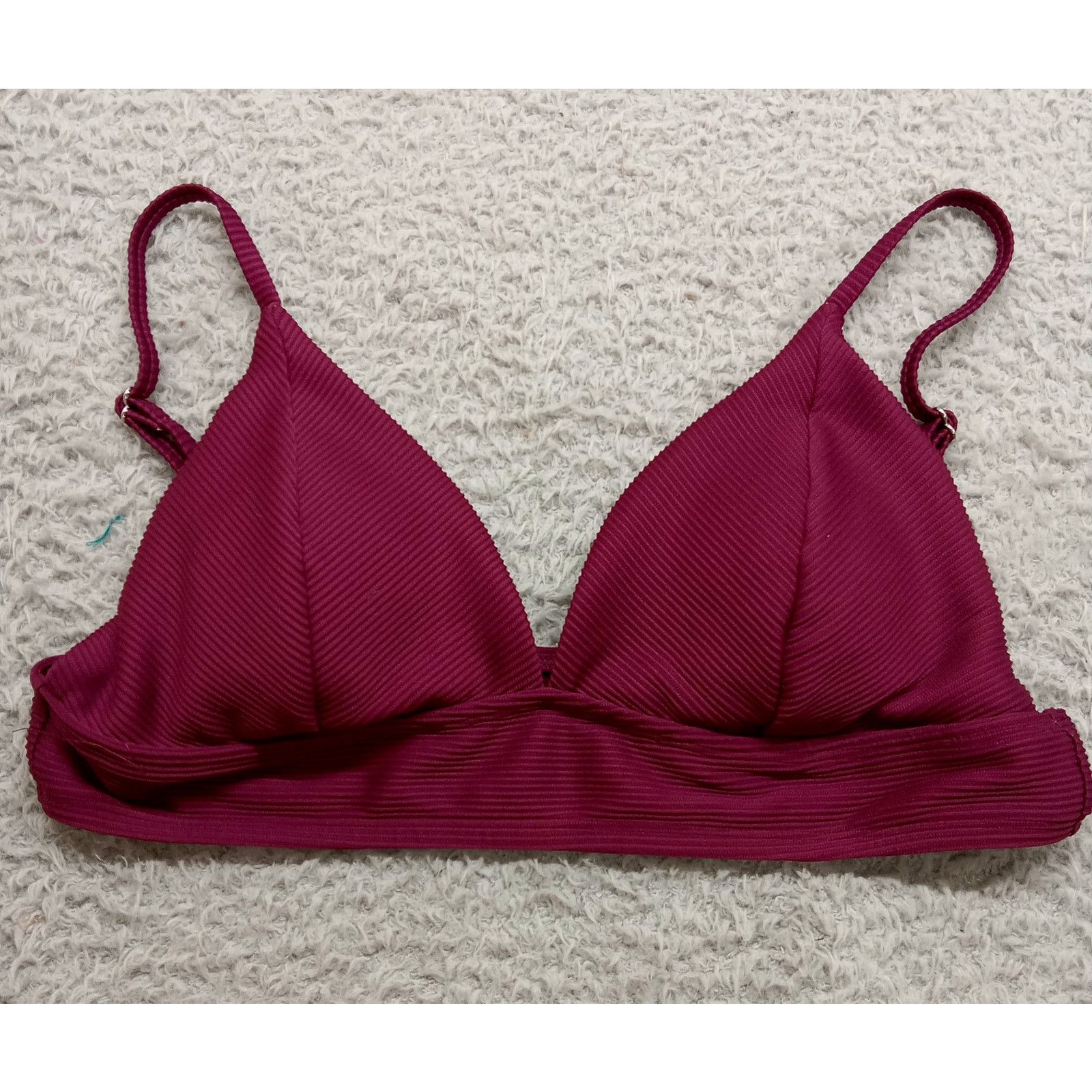 & Other Stories Cupshe 2Pc Swimwear Women's L Ribbed Adjustable Burgundy Size ONE SIZE - 3 Thumbnail