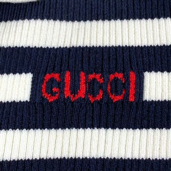 Gucci Gucci Colorblock Logo Stripe Cotton Sweater Size US M / EU 48-50 / 2 - 5 Thumbnail