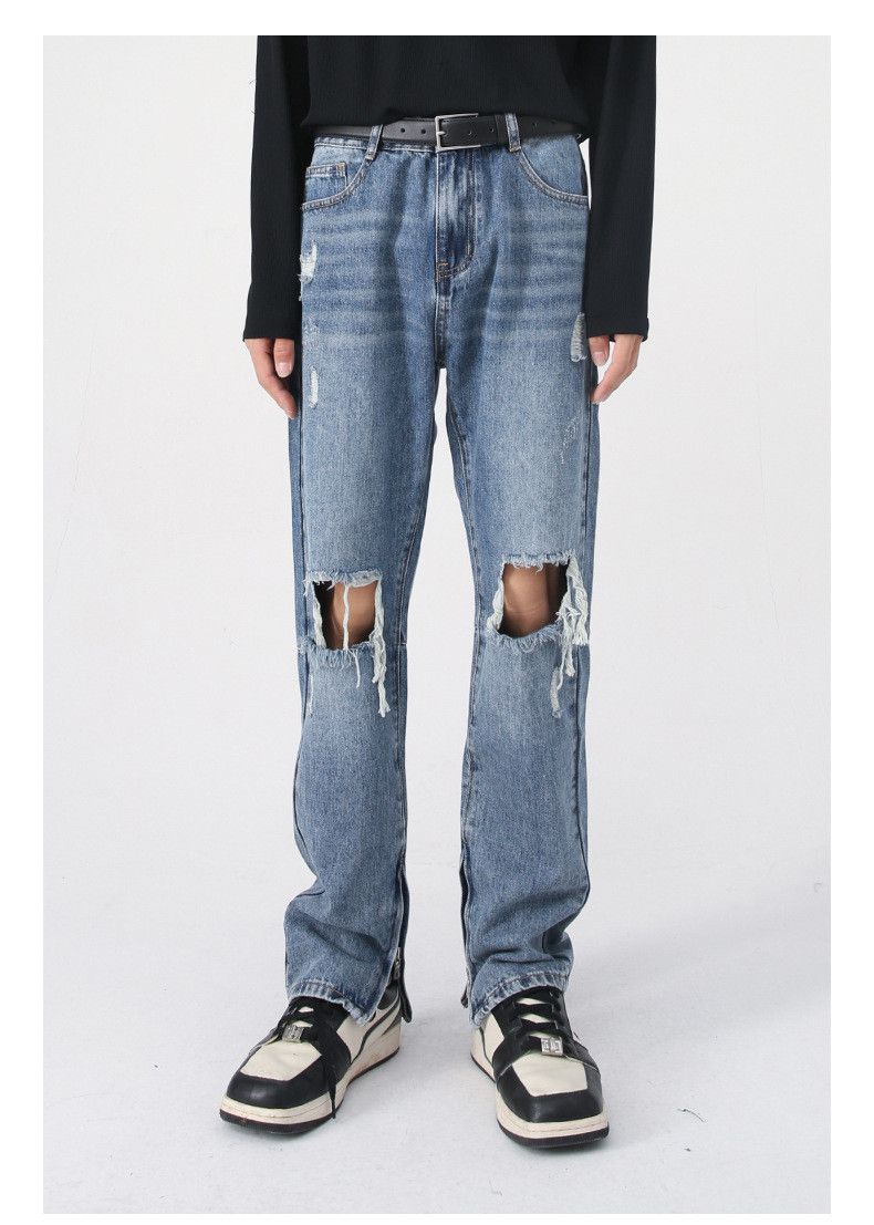 Japanese Brand × Vintage High street trend retro washed ripped jeans Size US 32 / EU 48 - 1 Thumbnail