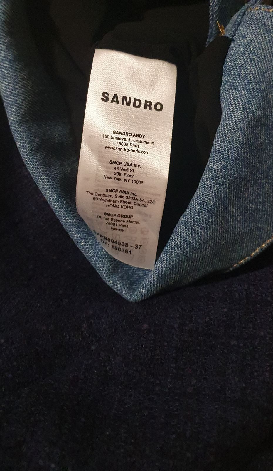 Sandro Denim Tweed Dress Size XS / US 0-2 / IT 36-38 - 5 Thumbnail