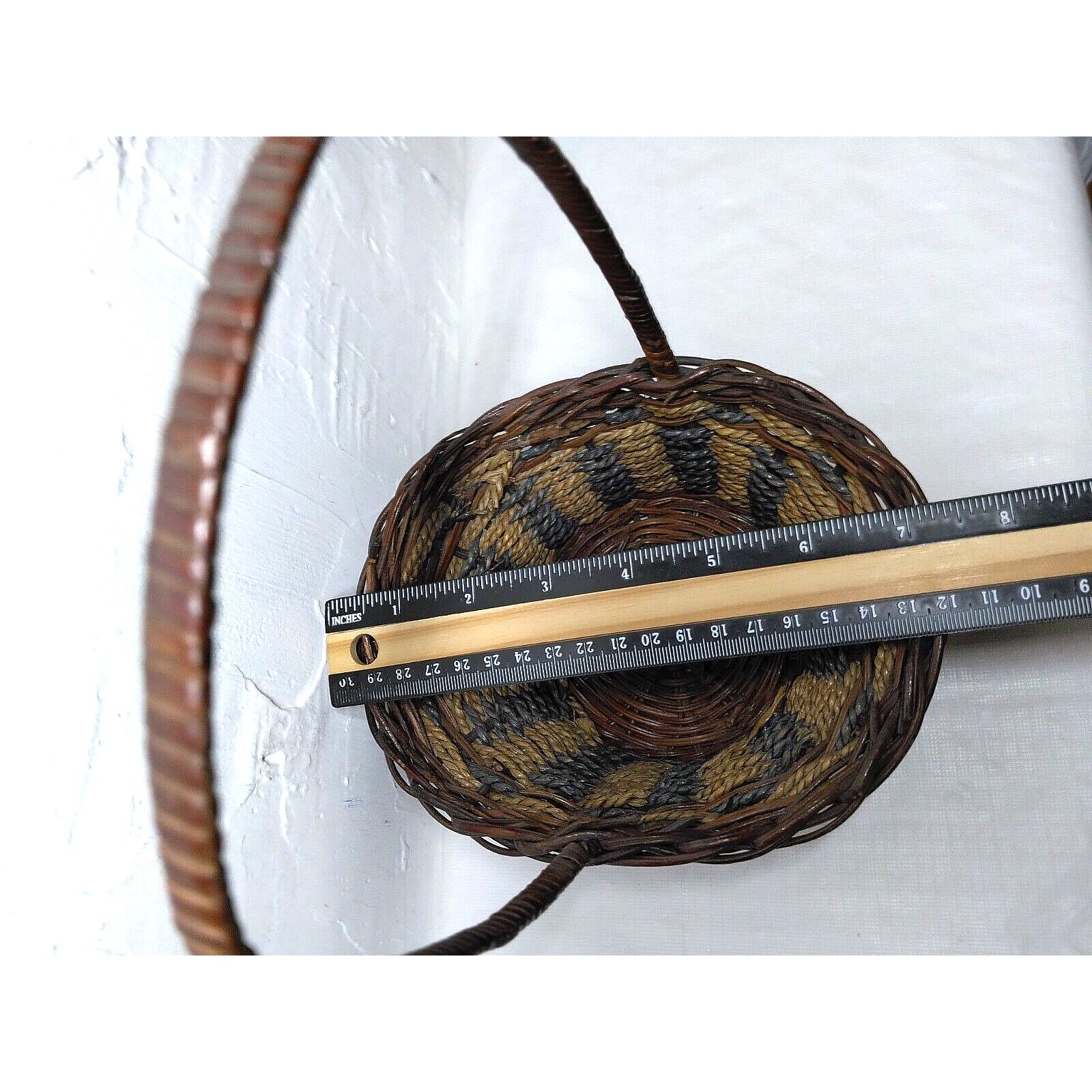 Other Round Straw Rattan Basket w/ "all Hoop Handle- 6.5"x6.5"x12" Size ONE SIZE - 5 Thumbnail