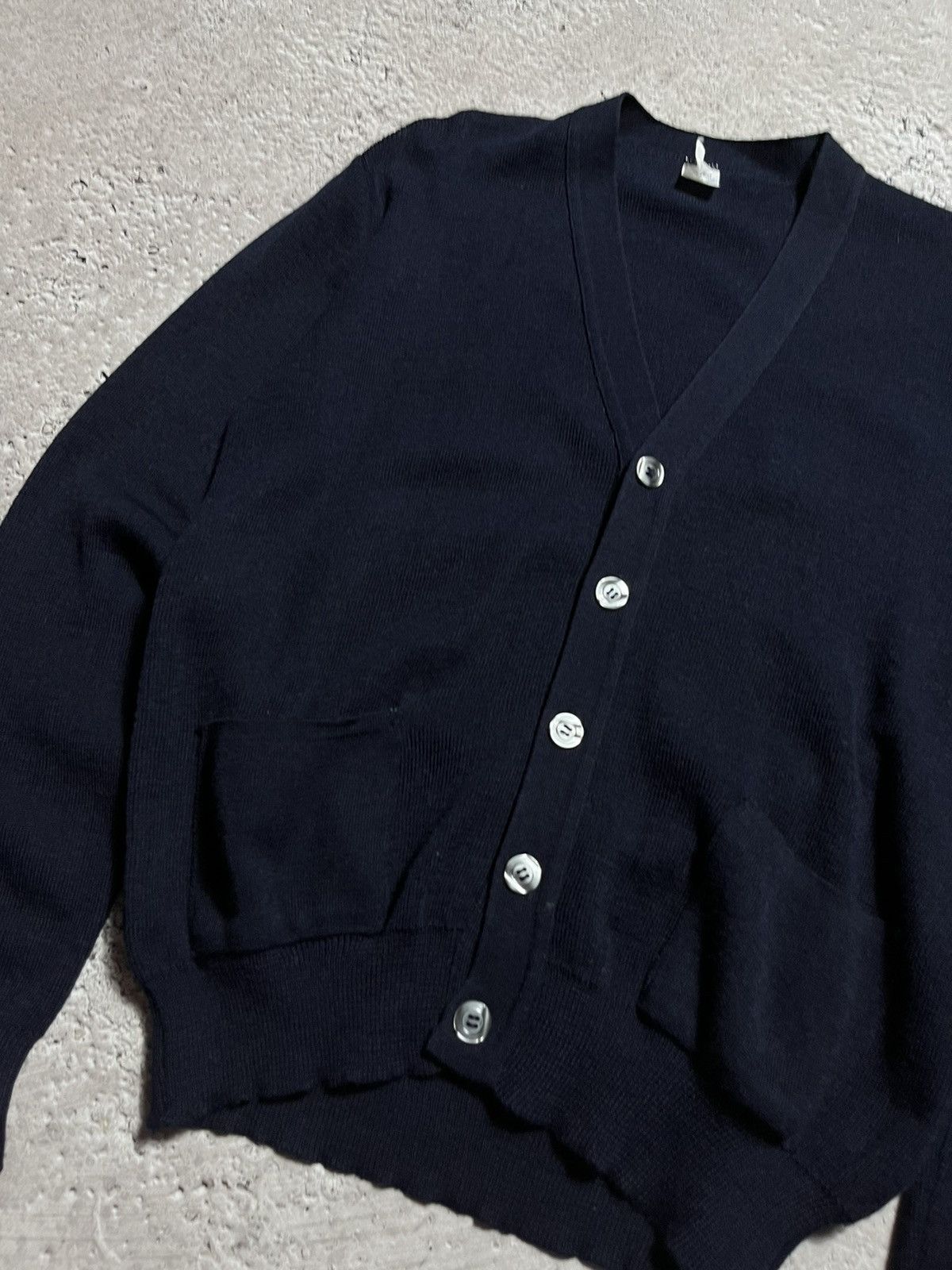 Vintage Vintage Fine Knit Wool Cardigan – Made in Italy, Size 50 Size US M / EU 48-50 / 2 - 4 Thumbnail