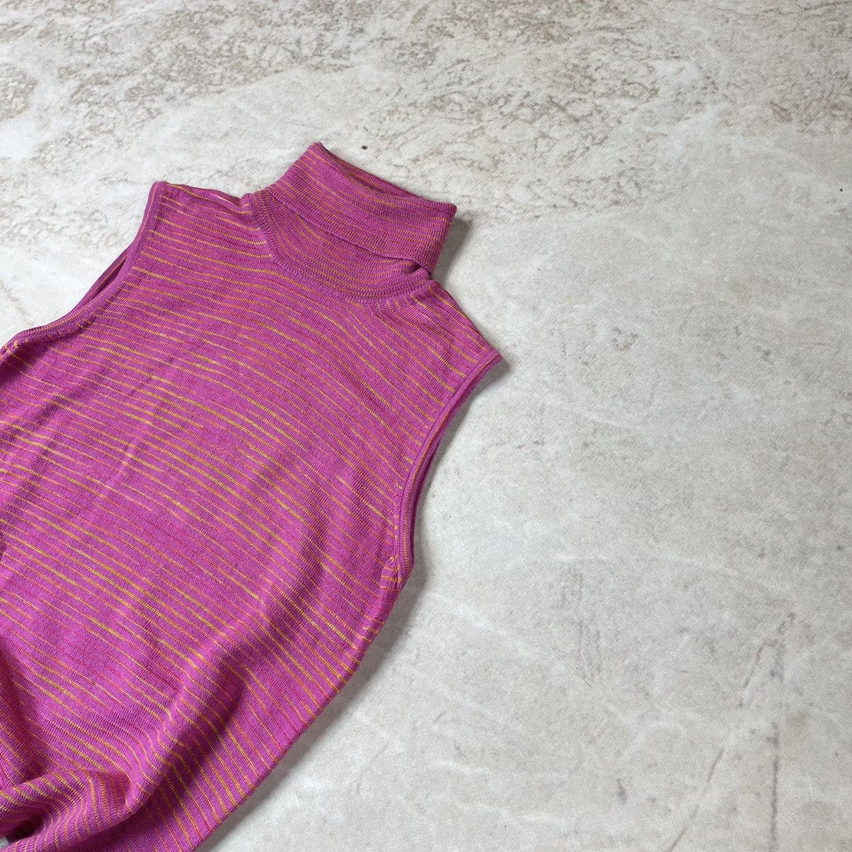 Missoni Missoni Wool&Viscose Zigzag High Neck Y2K Pink Tank Top Size M / US 6-8 / IT 42-44 - 5 Thumbnail