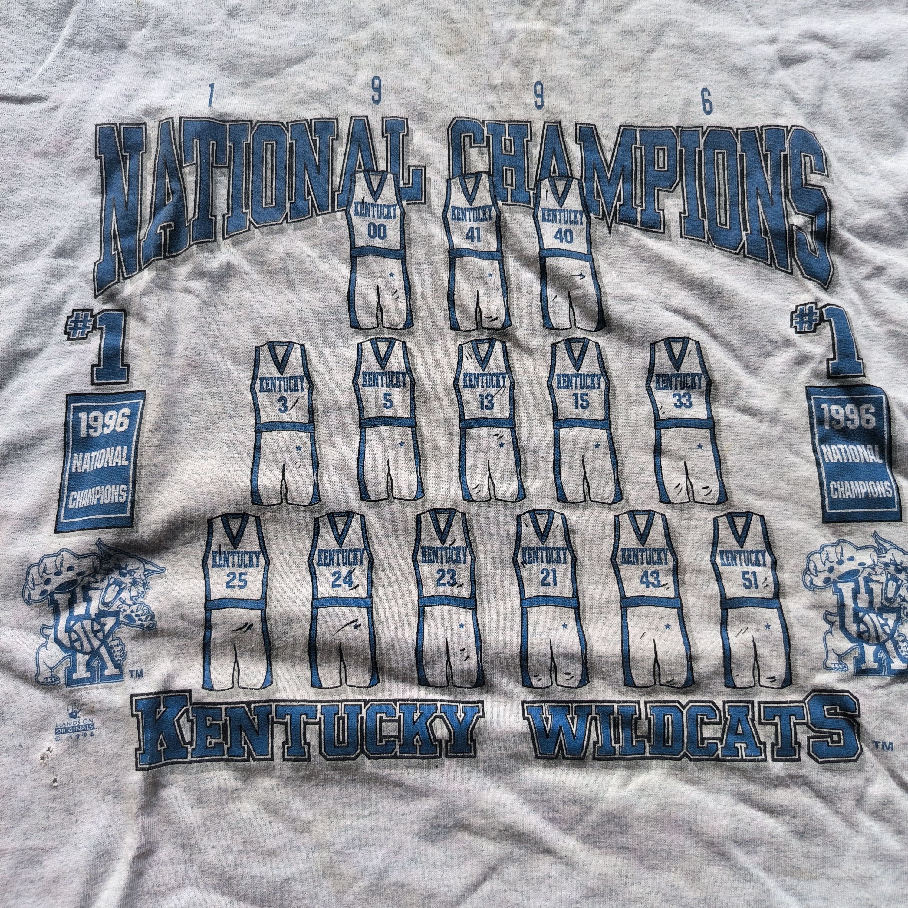 Vintage Vintage 1990s Kentucky Wildcats Champion 1996 Size US L / EU 52-54 / 3 - 2 Thumbnail