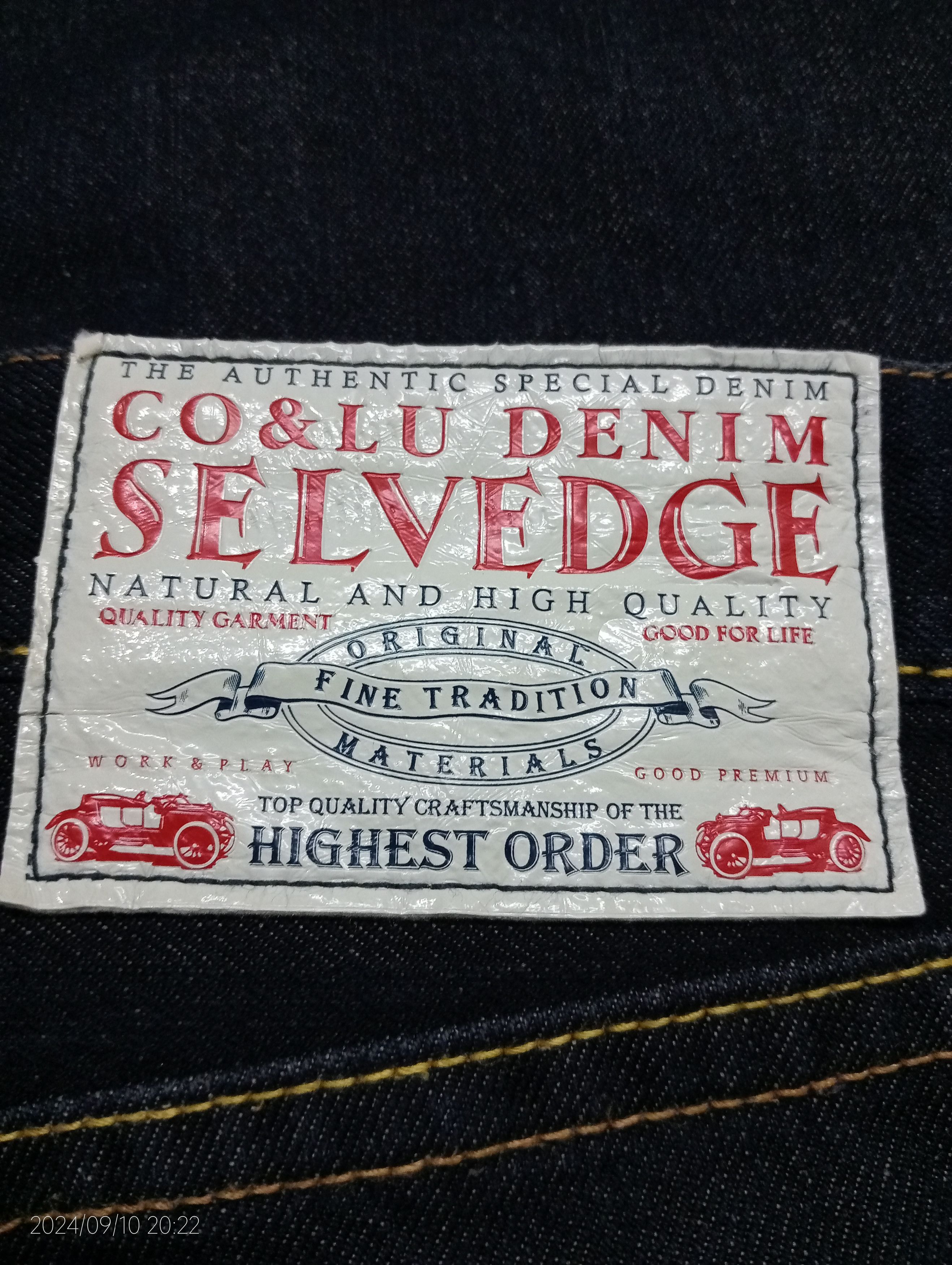 Japanese Brand Vintage Co&Lu Denim Selvedge Size US 32 / EU 48 - 10 Thumbnail