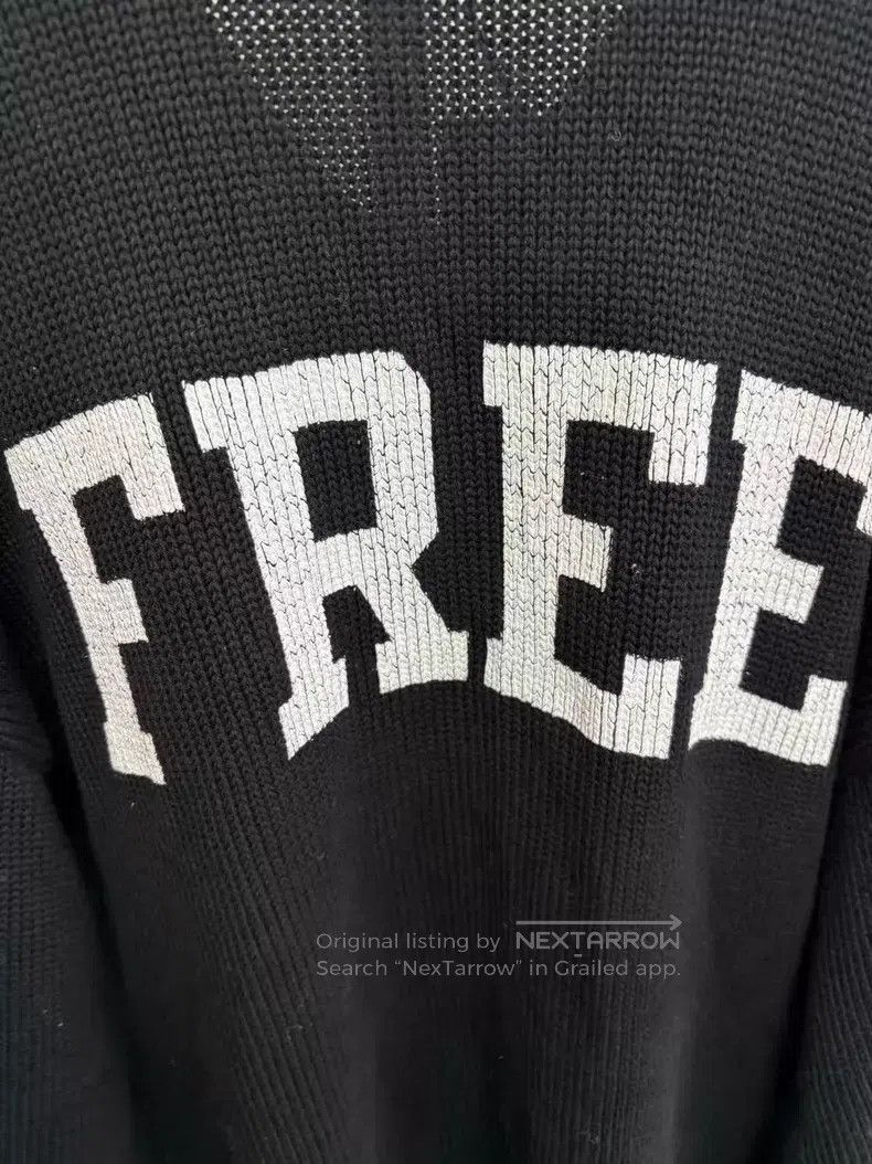 Balenciaga Balenciaga Printed Logo V-neck Long Sleeve Knit Sweater Size US S / EU 44-46 / 1 - 3 Thumbnail