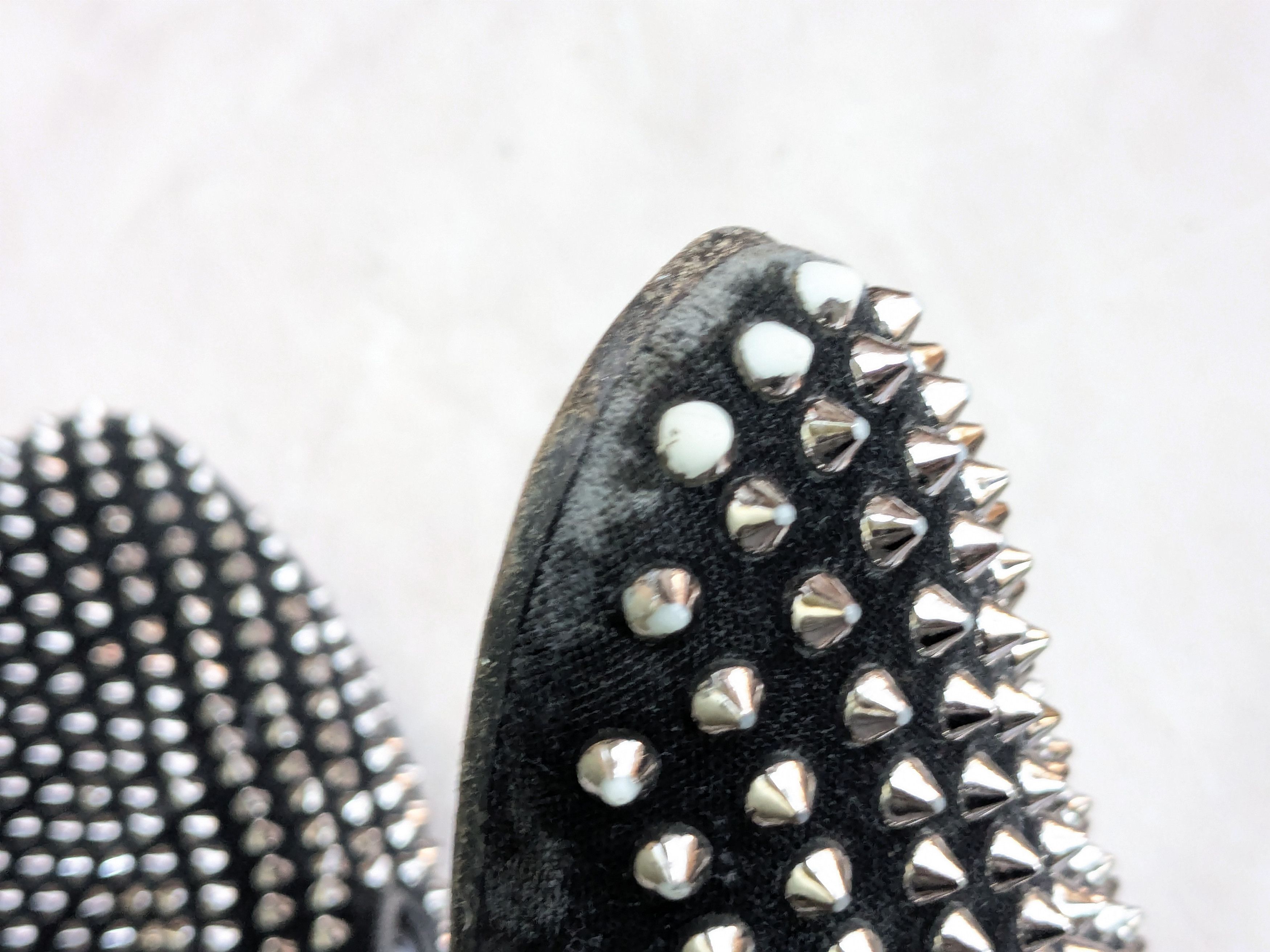 Christian Louboutin Christian Louboutin Spike Loafers Black Velvet 9.5 42.5 Size US 9.5 / EU 42-43 - 12 Thumbnail