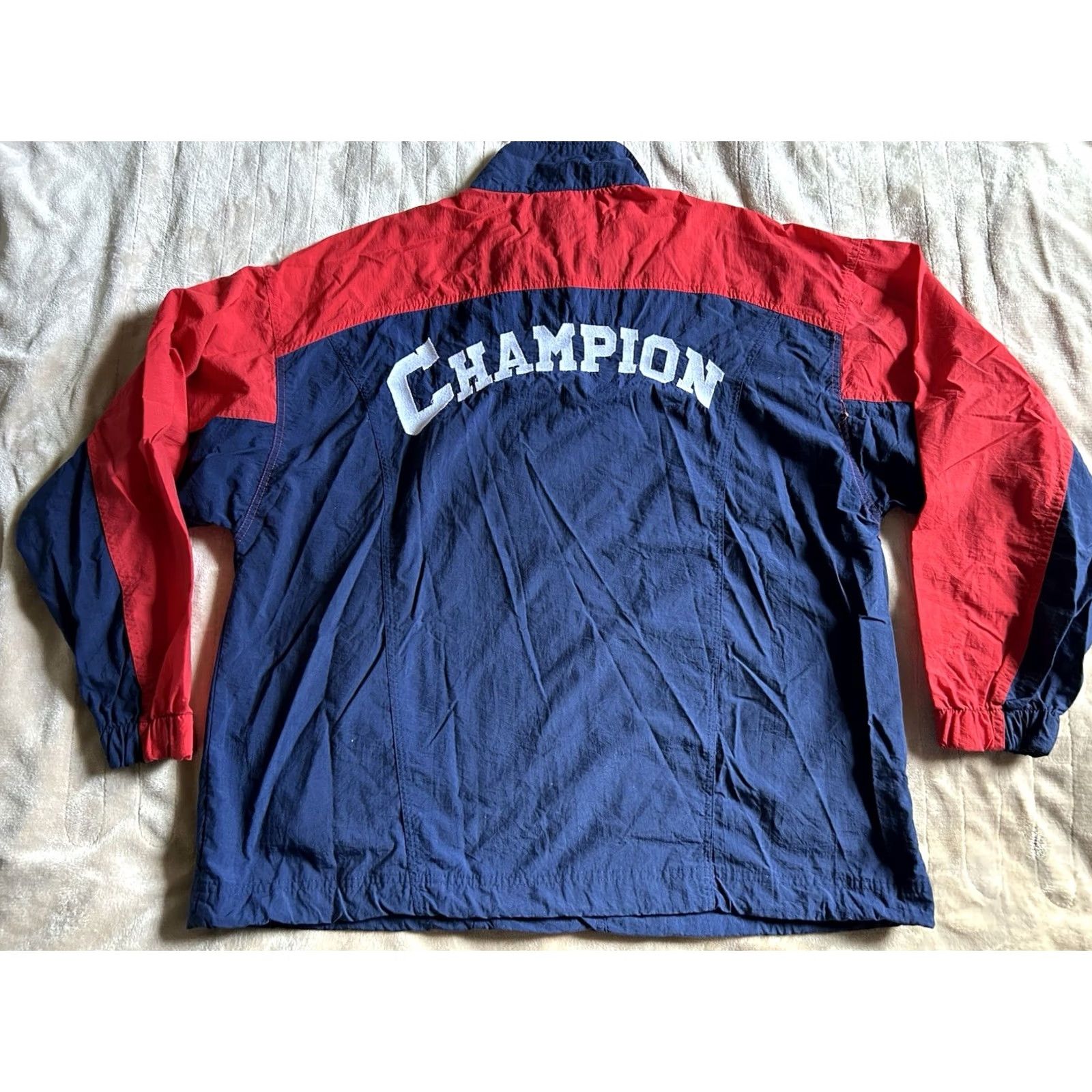 Champion VINTAGE Champion Windbreaker Jacket Coat Pockets 1/4 Zip Mens Size L 90s Size US L / EU 52-54 / 3 - 2 Thumbnail