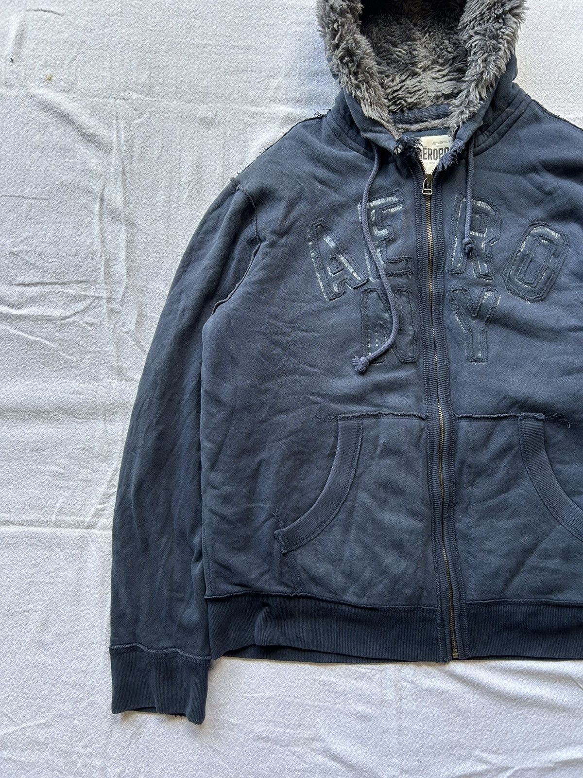 Aeropostale × If Six Was Nine × Le Grande Bleu (L.G.B.) 💸BINDINGOFFER💸Aeropostale Zip Faux Fur Hoodie LGB style Size US L / EU 52-54 / 3 - 2 Thumbnail
