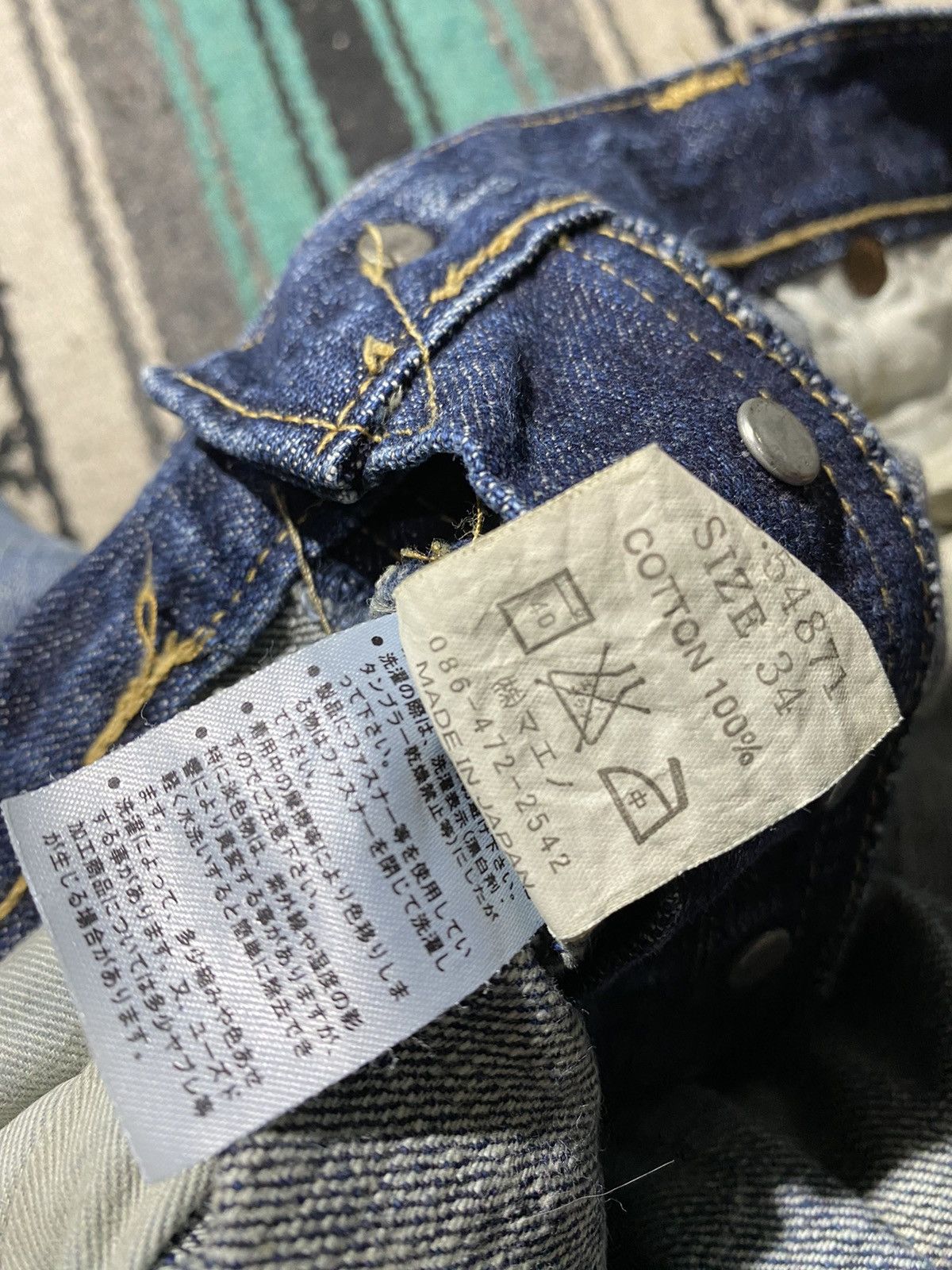 If Six Was Nine Crazy! Eternal Japan Acid Wash Denim Size US 34 / EU 50 - 9 Thumbnail