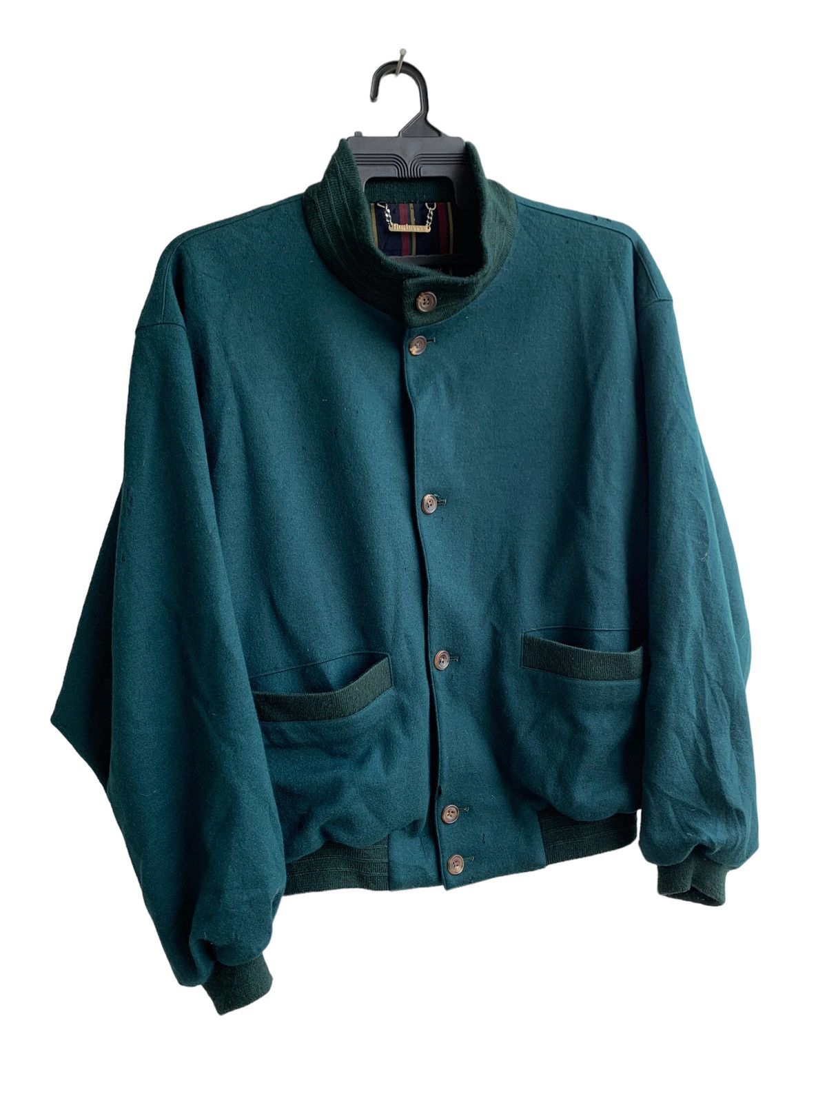 Burberry Vintage Burberrys Wool Bomber Jacket Sample Size US L / EU 52-54 / 3 - 1 Thumbnail