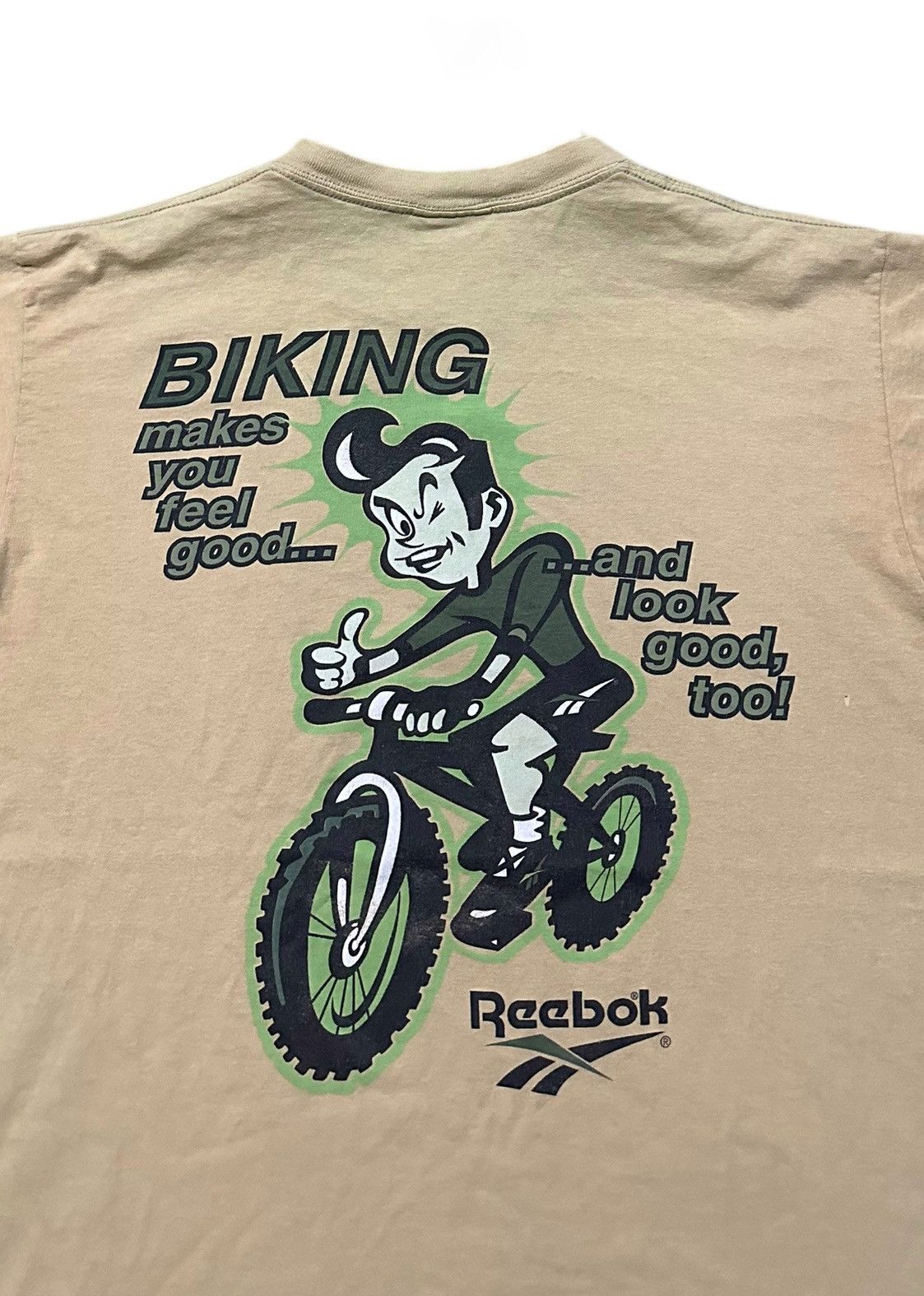 Reebok Vintage 90s Reebok Biking backhit tshirt Size US L / EU 52-54 / 3 - 2 Thumbnail