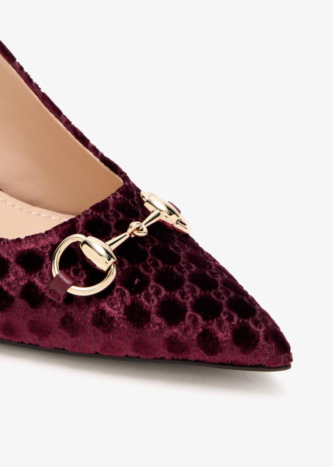 Gucci Gucci Horsebit GG Velvet Pumps Size US 7.5 / IT 37.5 - 3 Thumbnail