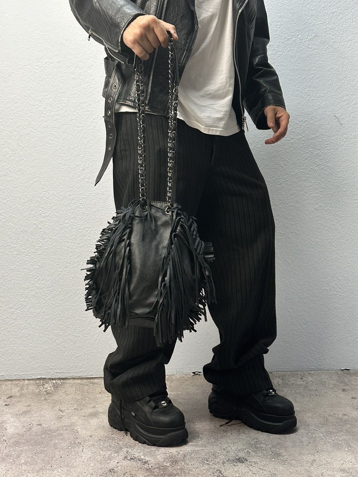 Vintage If Six Was Nine Bag Leather Avantgarde Y2K Margiela