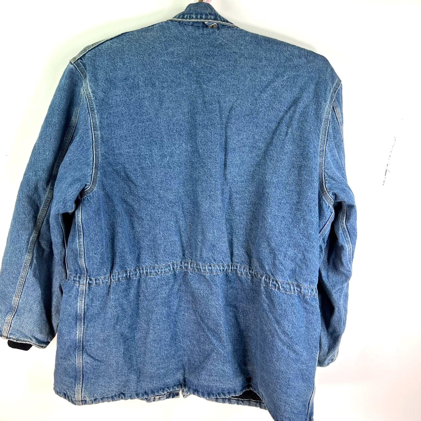 Carhartt VINTAGE Carhartt Coat Mens XL Blue Denim Lined Trucker Snap Zip Outdoor Workwear Size US XL / EU 56 / 4 - 5 Thumbnail