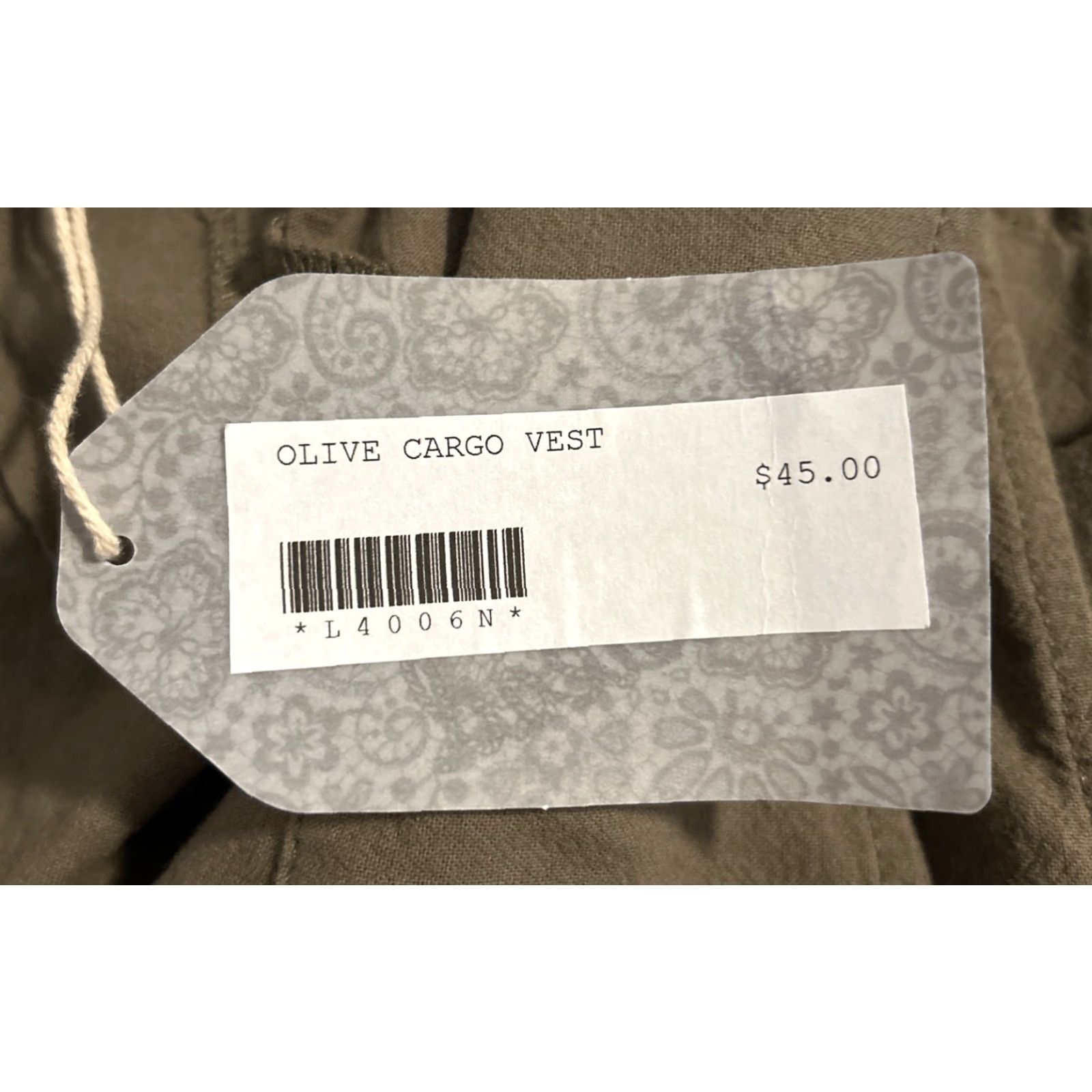 Olive Hem & Thread NWT Vest Olive Green Full-Zip Pockets Drawstring Tie at Waist Women L Tank Tunic 100% Cotton Casual Vintage: No Size L / US 10 / IT 46 - 4 Thumbnail