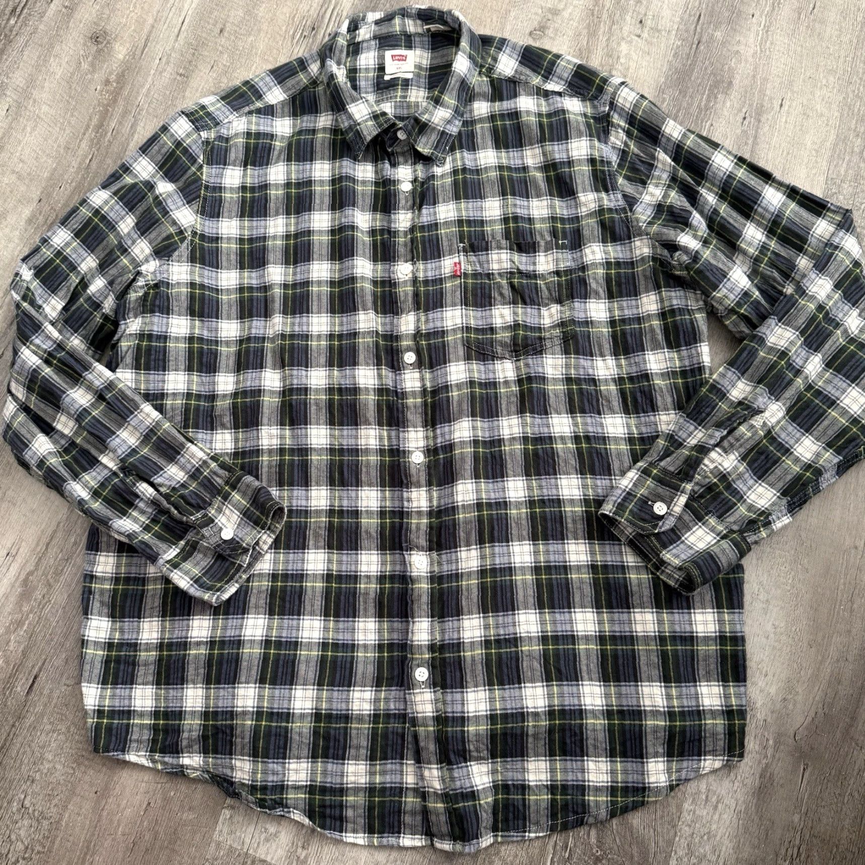 Levi's Levi’s Flannel Shirt Mens XXL Blue Tartan Plaid Lightweight Button Up Casual Travel Size US XXL / EU 58 / 5 - 3 Thumbnail