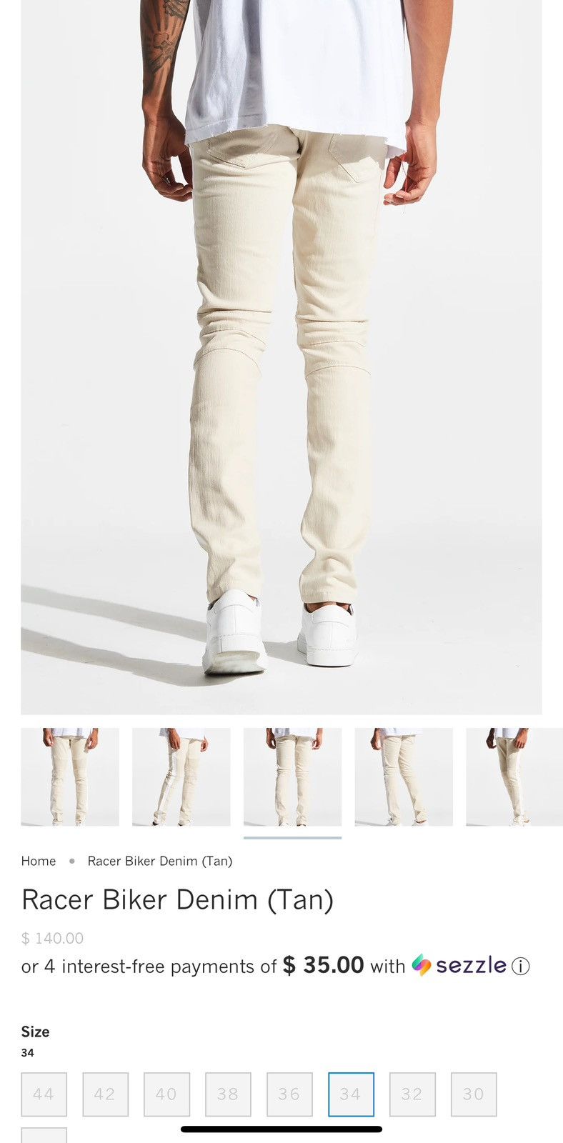 Embellish Embellish Racer Biker Denim Jeans - Size 34 Size US 34 / EU 50 - 10 Thumbnail