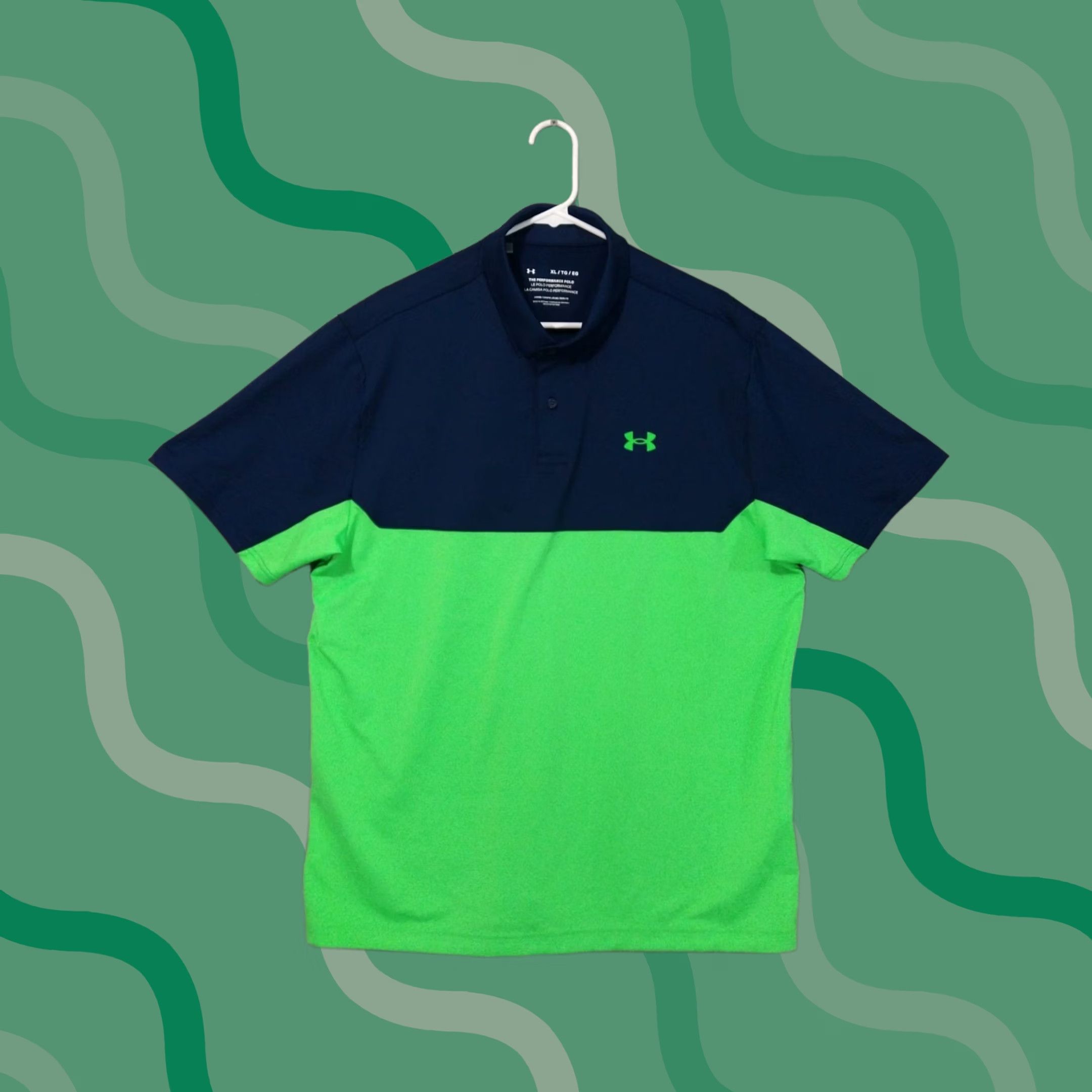 Under Armour Under Armour Shirt Polo Short Sleeve XL Green Performance Golf 2.0 Moisture Wicking Quick Dry Breathable Logo Polo Mens Regular Size XS? No Size US XL / EU 56 / 4 - 1 Thumbnail