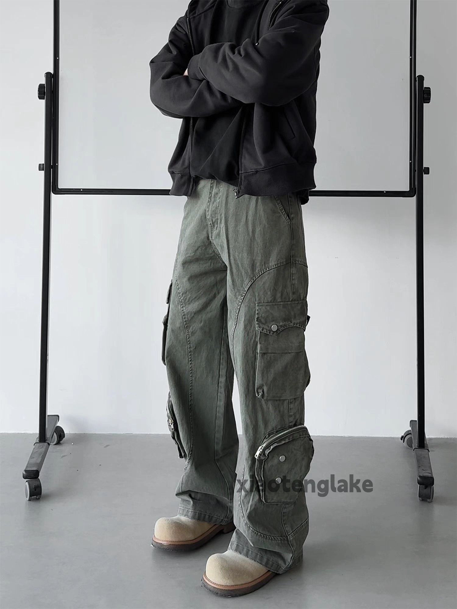 Designer × Japanese Brand × Vintage utility skate hiphop yuppie loose baggy hiphop cargo pants Size US 34 / EU 50 - 2 Thumbnail