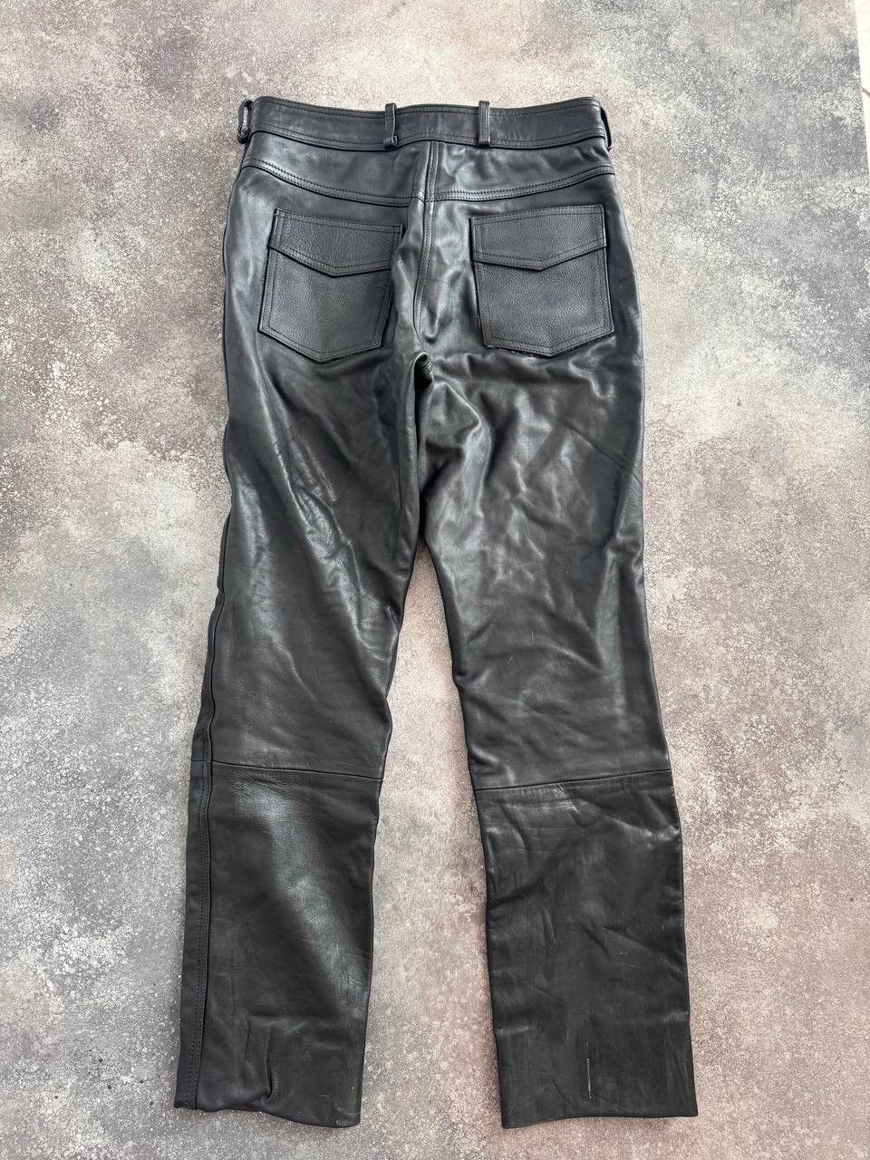 Genuine Leather Amazing Vintage Black Leather Pants Size US 30 / EU 46 - 9 Thumbnail
