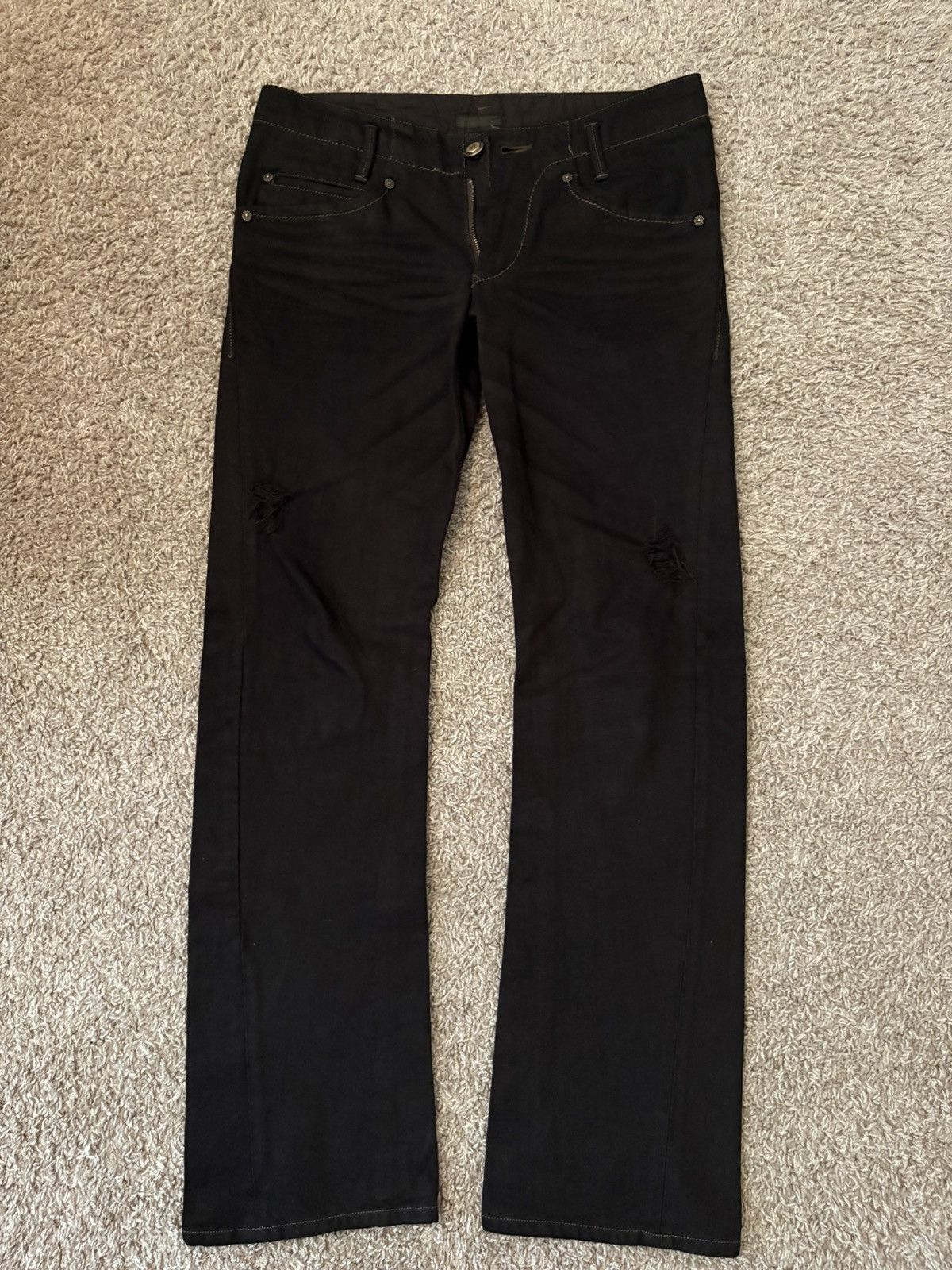 Hysteric Glamour × Le Grande Bleu (L.G.B.) × Obelisk OBELISK black skull jeans Size US 31 - 4 Thumbnail
