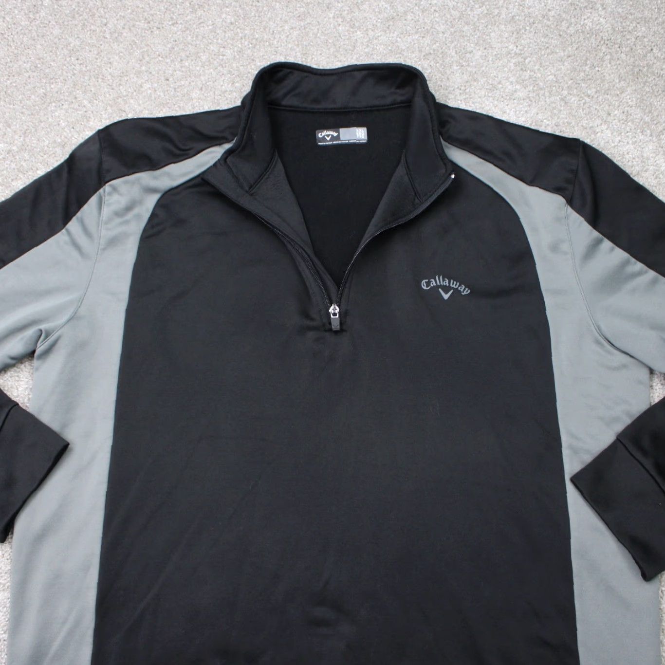 Callaway Callaway Sweatshirt Mens 2XL Black 1/4 Zip Golf 100% Polyester Long Sleeve Pullover Mock Neck Sports Outdoor Size US XXL / EU 58 / 5 - 4 Thumbnail