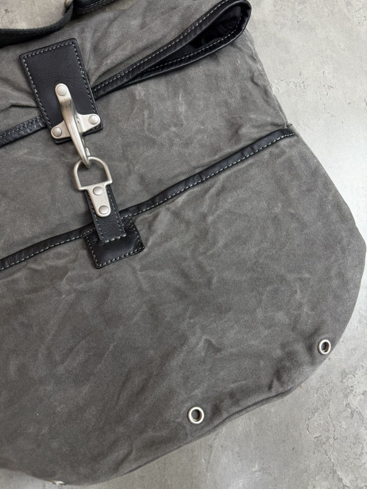 Other Comodo +Plus T Grey Crossbody Shoulder Bag Waxed Canvas Size ONE SIZE - 3 Thumbnail