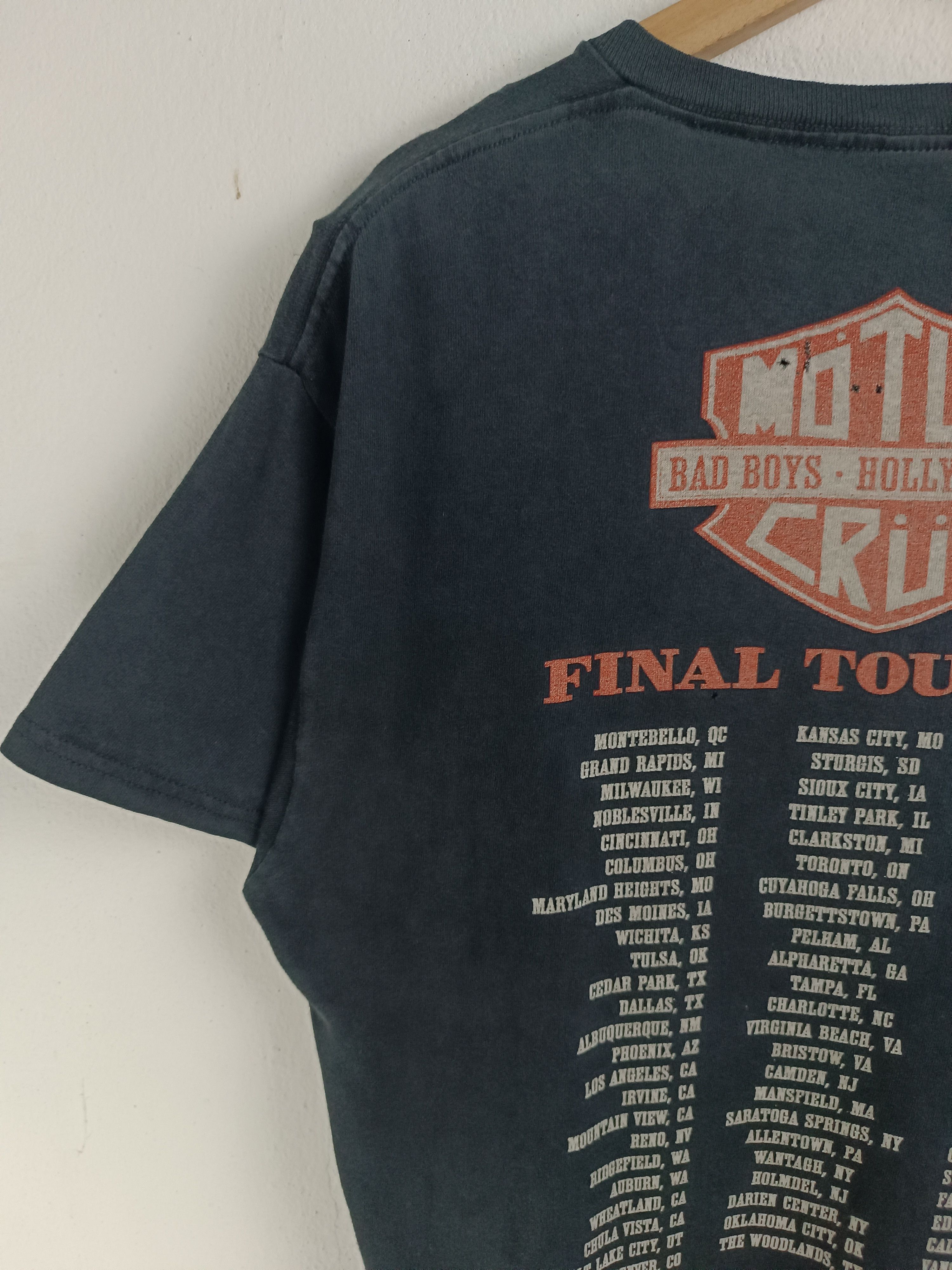 Band Tees THRASHED FADED VINTAGE '14 MOTLEY CRUE FINAL TOUR HARLEY LOG Size US L / EU 52-54 / 3 - 11 Thumbnail