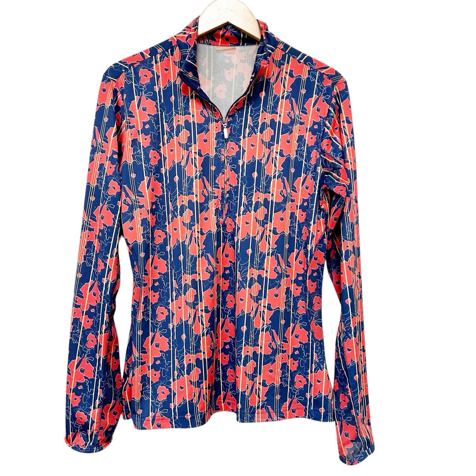 Other CHASE 54 SPF Blue Orange Long Sleeve Half Zip Top Sz L Size L / US 10 / IT 46 - 1 Thumbnail