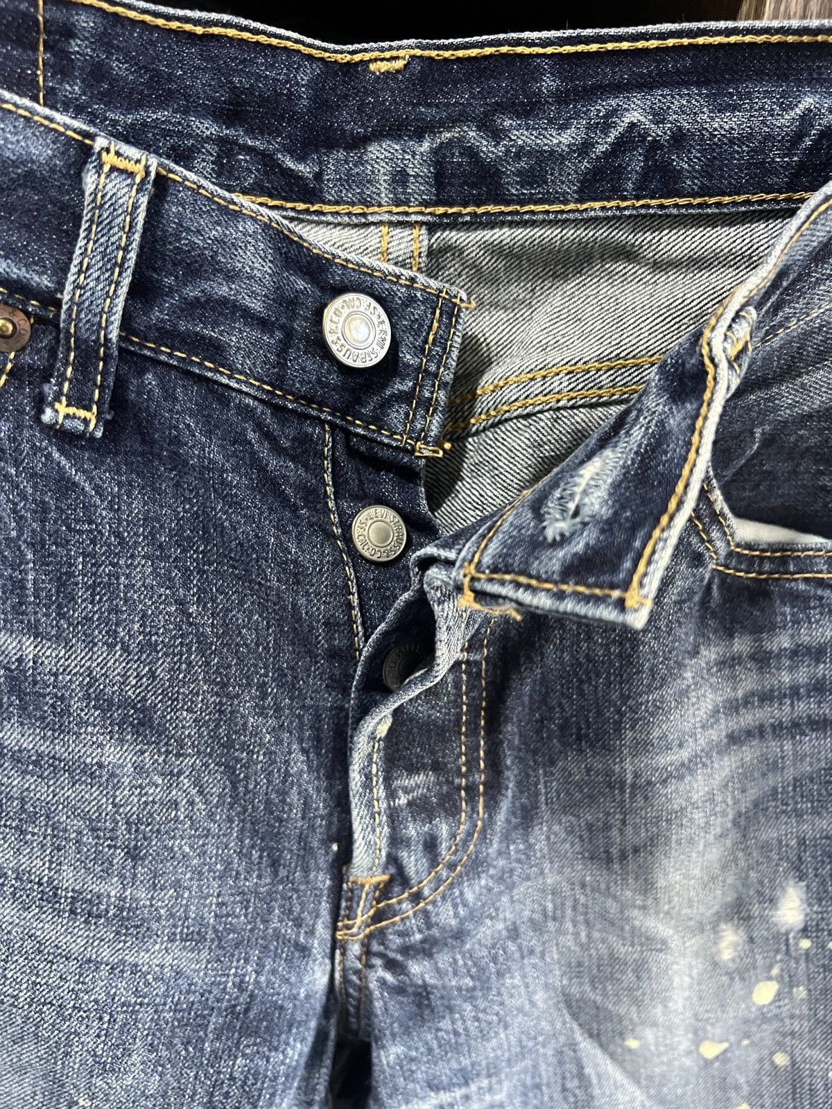 Levi's 🔥Levis 501 Button No 359 Distressed Denim Size 29" - 10 Thumbnail