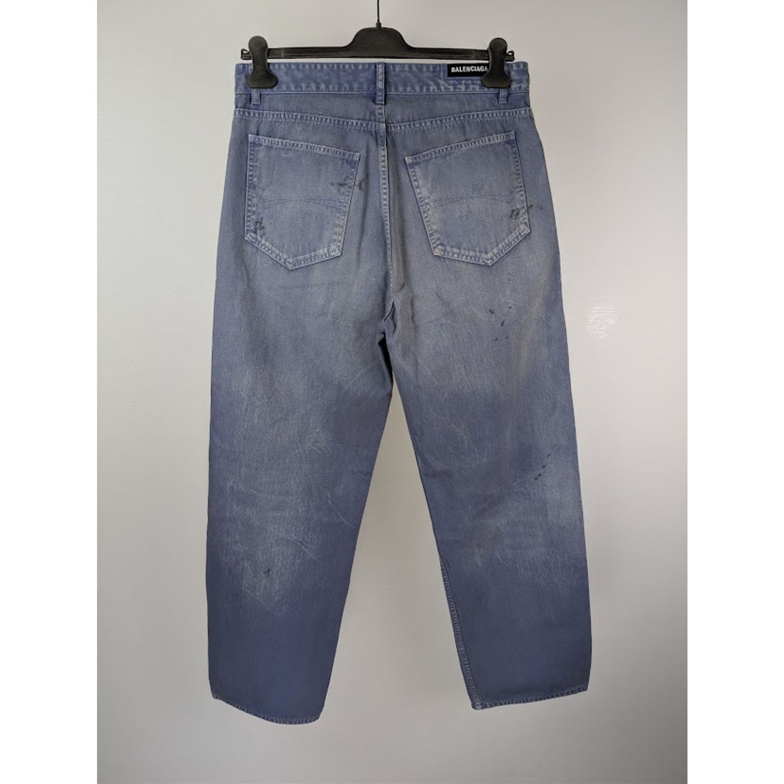 Balenciaga o1rshd1 Unisex Loose fit Jeans in Workwear Purple Size US 36 / EU 52 - 11 Thumbnail