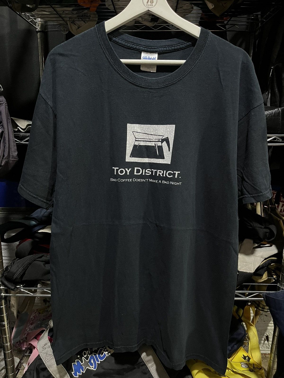 Vintage Toy District Bad Coffee Doesn’t Make A Bad Night Tee 00s Size US L / EU 52-54 / 3 - 1 Thumbnail