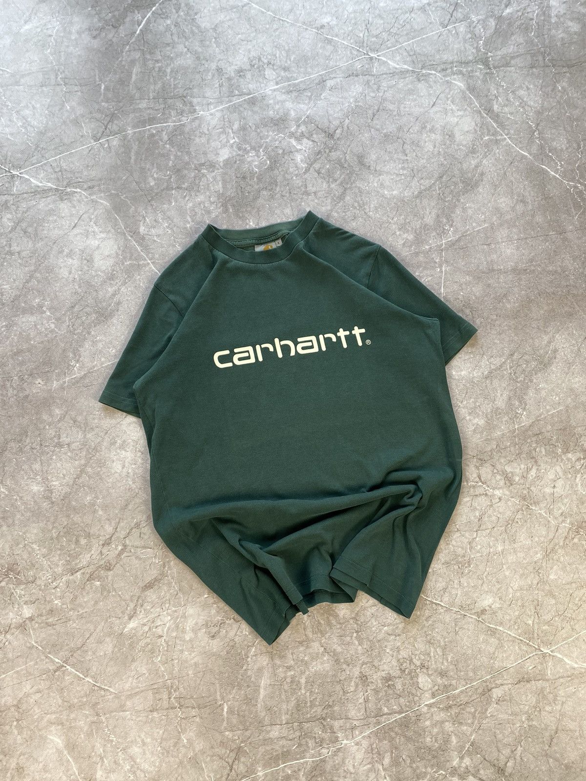 Carhartt × Vintage Vintage Y2K Carhartt Big Centre Logo Shirt 90s Green Size S Size US S / EU 44-46 / 1 - 1 Thumbnail