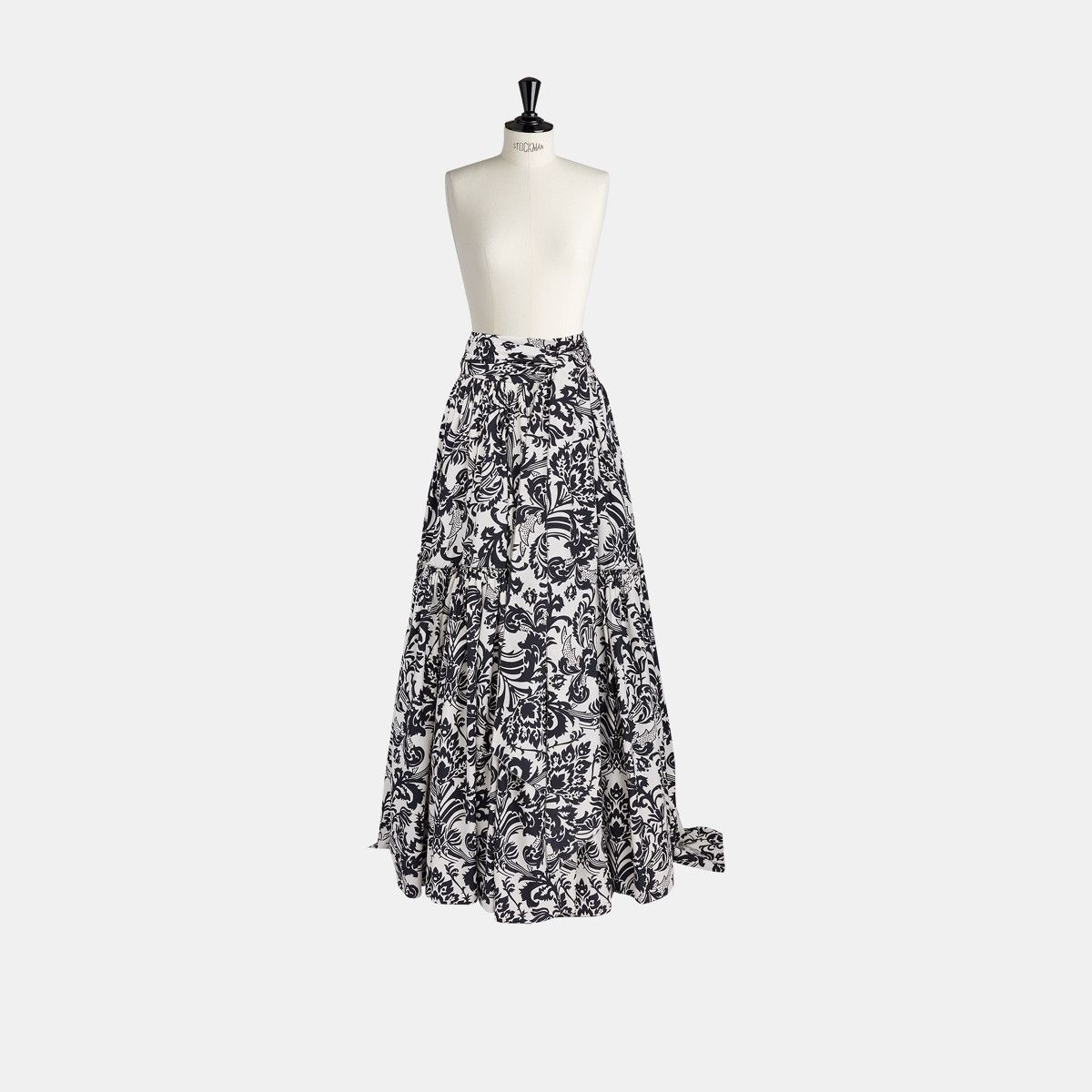 image of Dior O1Bcso1Str0224 Skirt In Black & White in Black/White, Women's (Size 27)