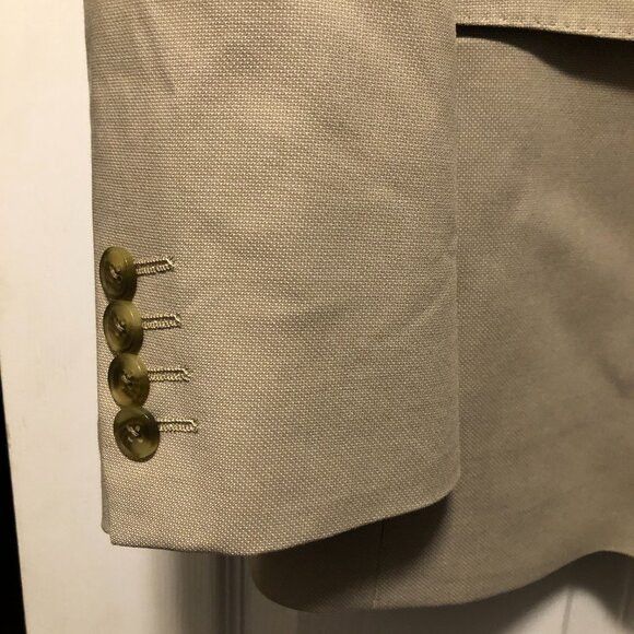 J Ferrar J.ferrar men's new tan sport coat blazer jacket size: 46R Size 46R - 3 Thumbnail