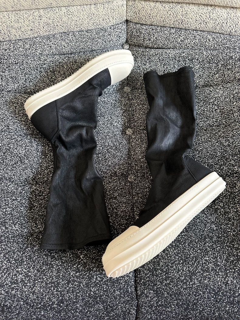 Rick Owens Rick Owens Men's God Boots in Black Leather-dmc Size US 10.5 / EU 43-44 - 1 Thumbnail